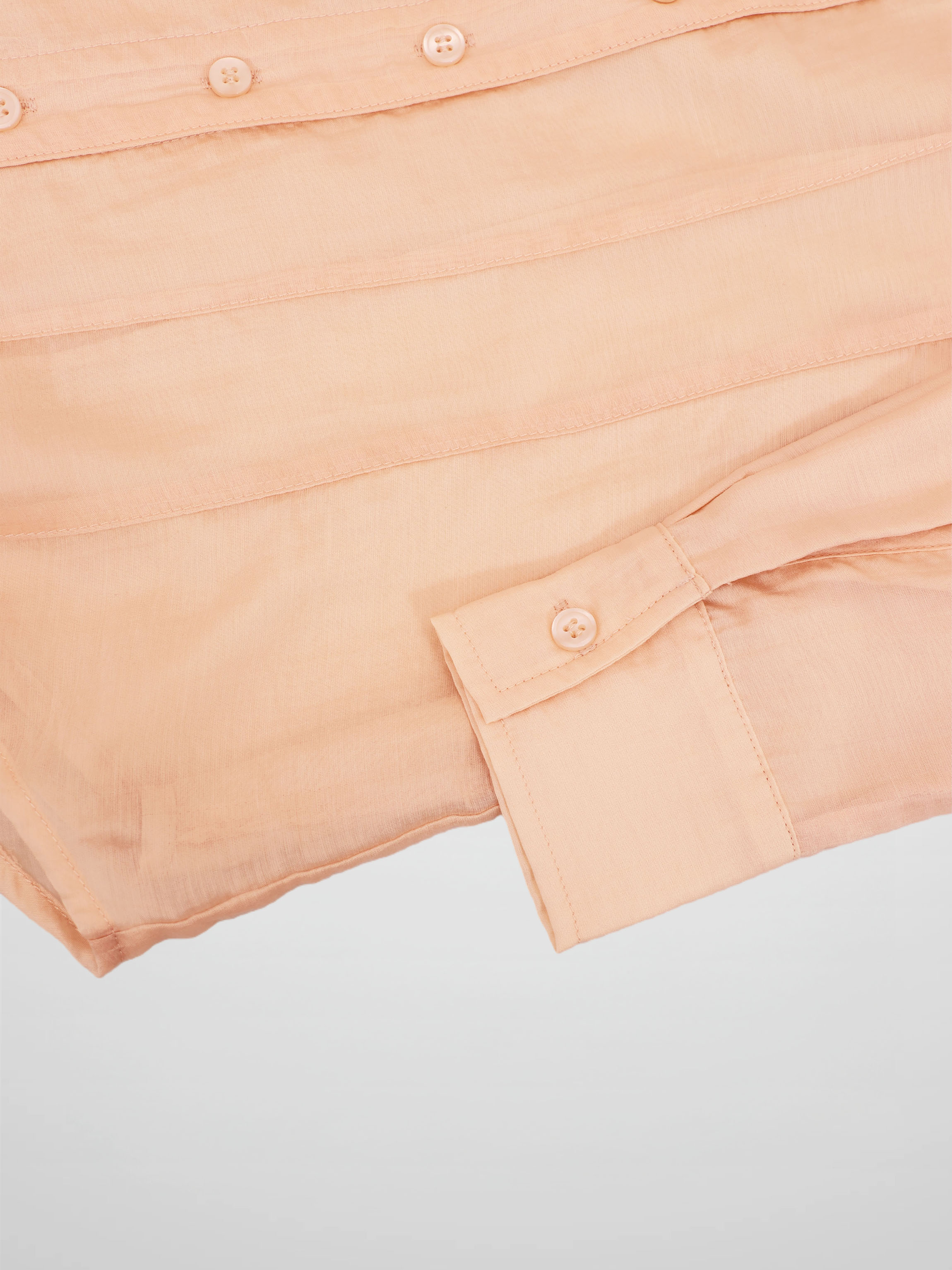 High V Neck Blouse-Oatmeal