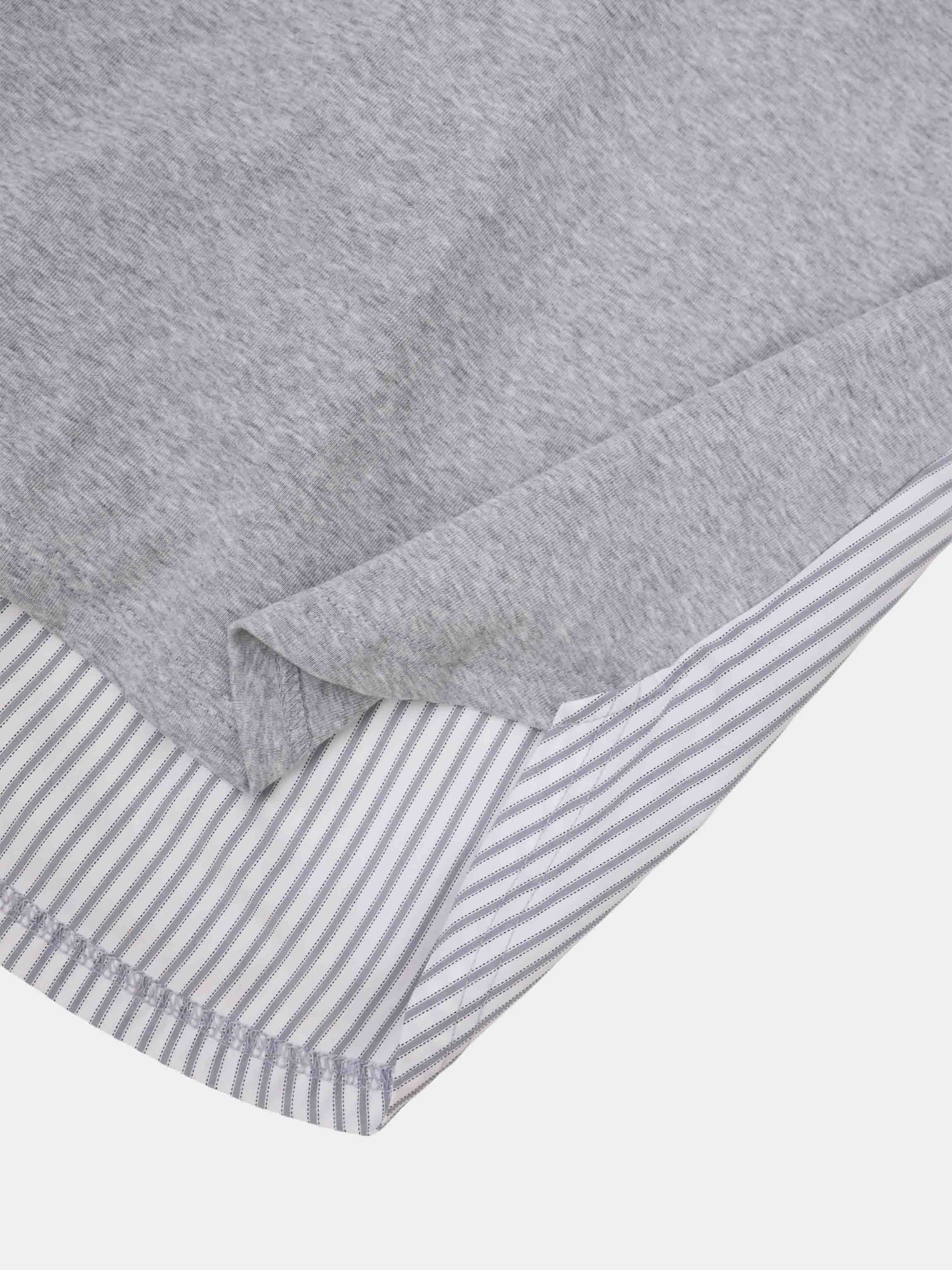 Shirt Back Polo T-Shirt-Heather Grey