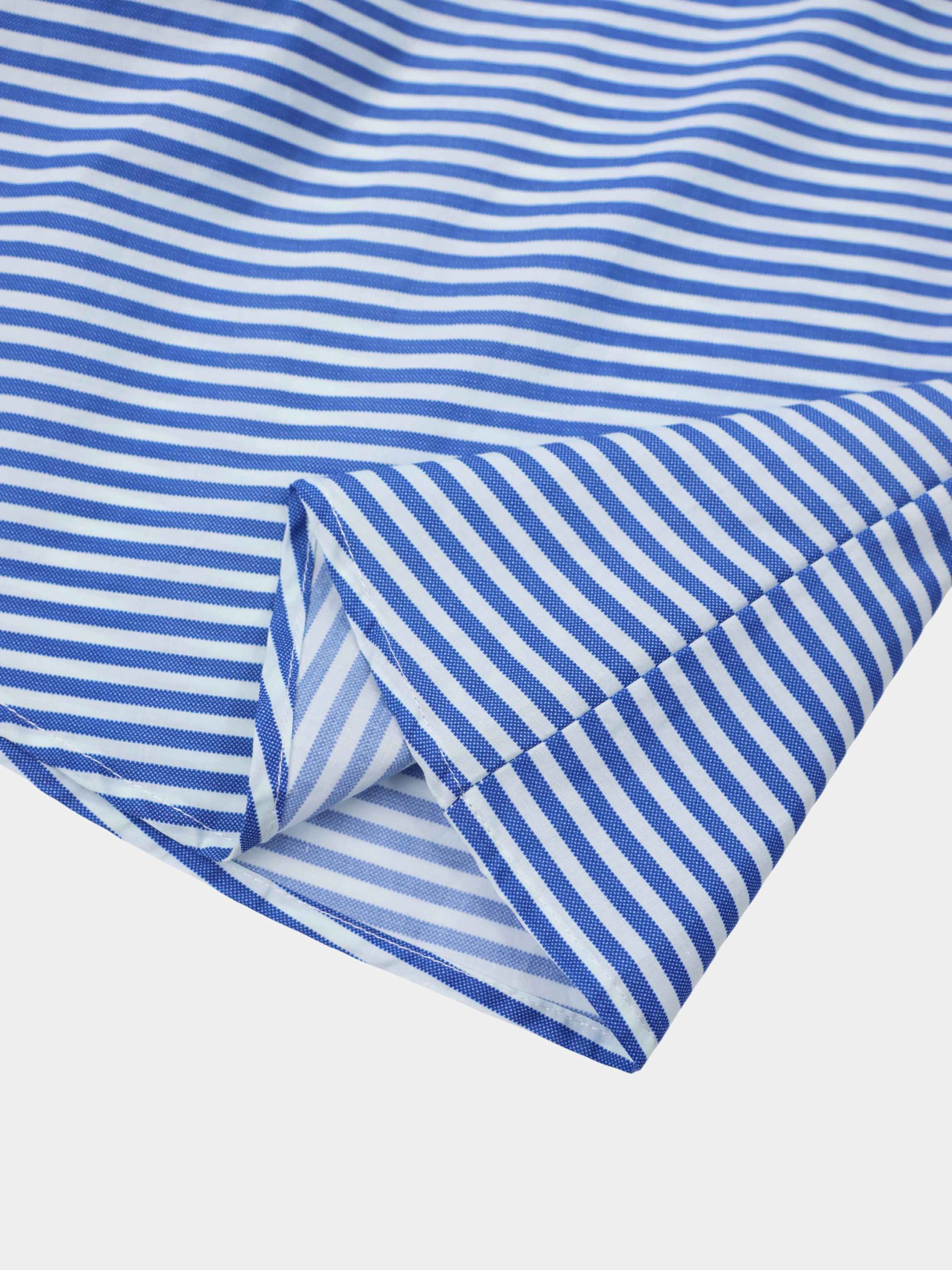 Ruched Knot Dress-Blue/White Stripe
