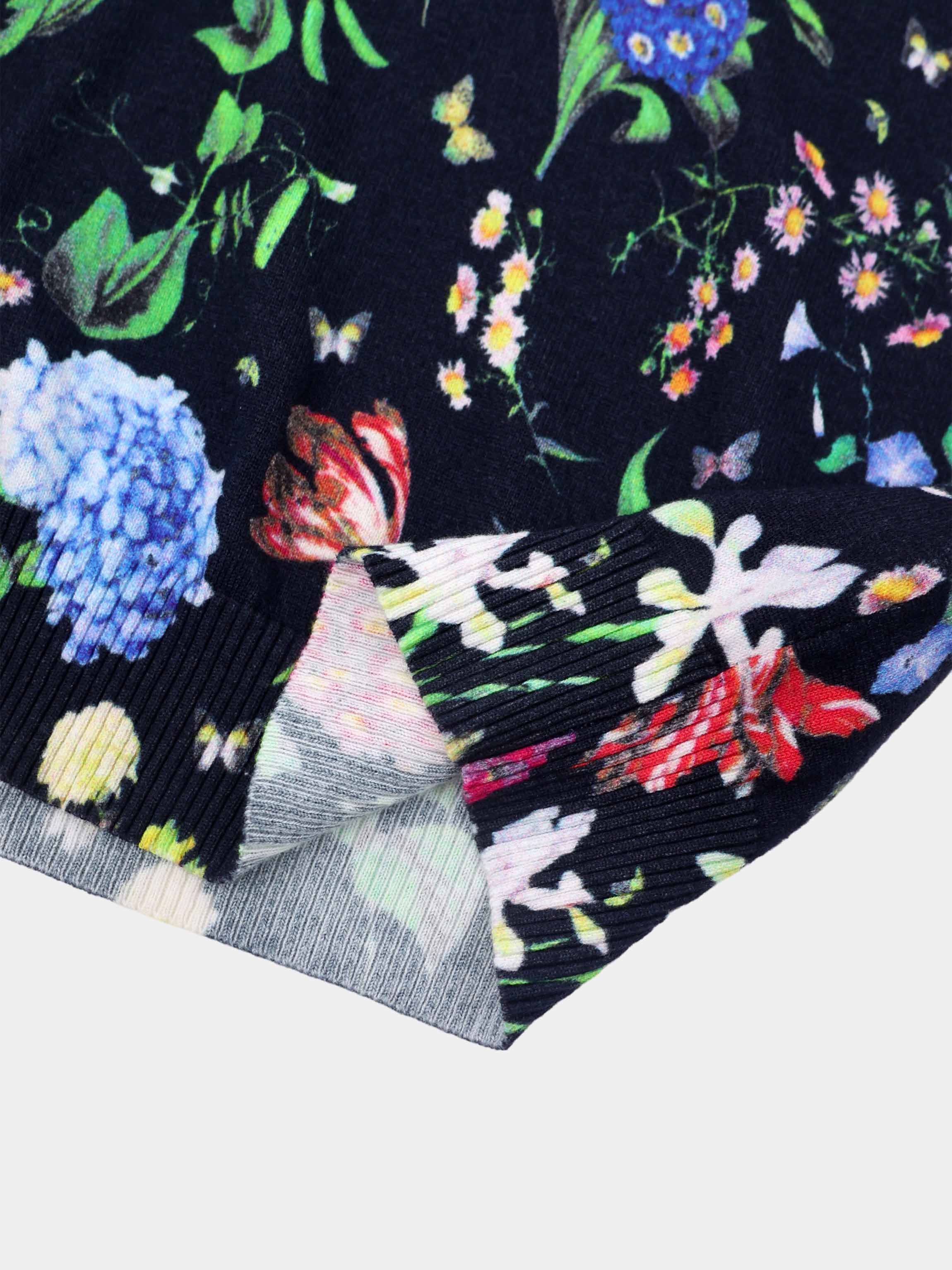 Printed Sweater-Navy Floral