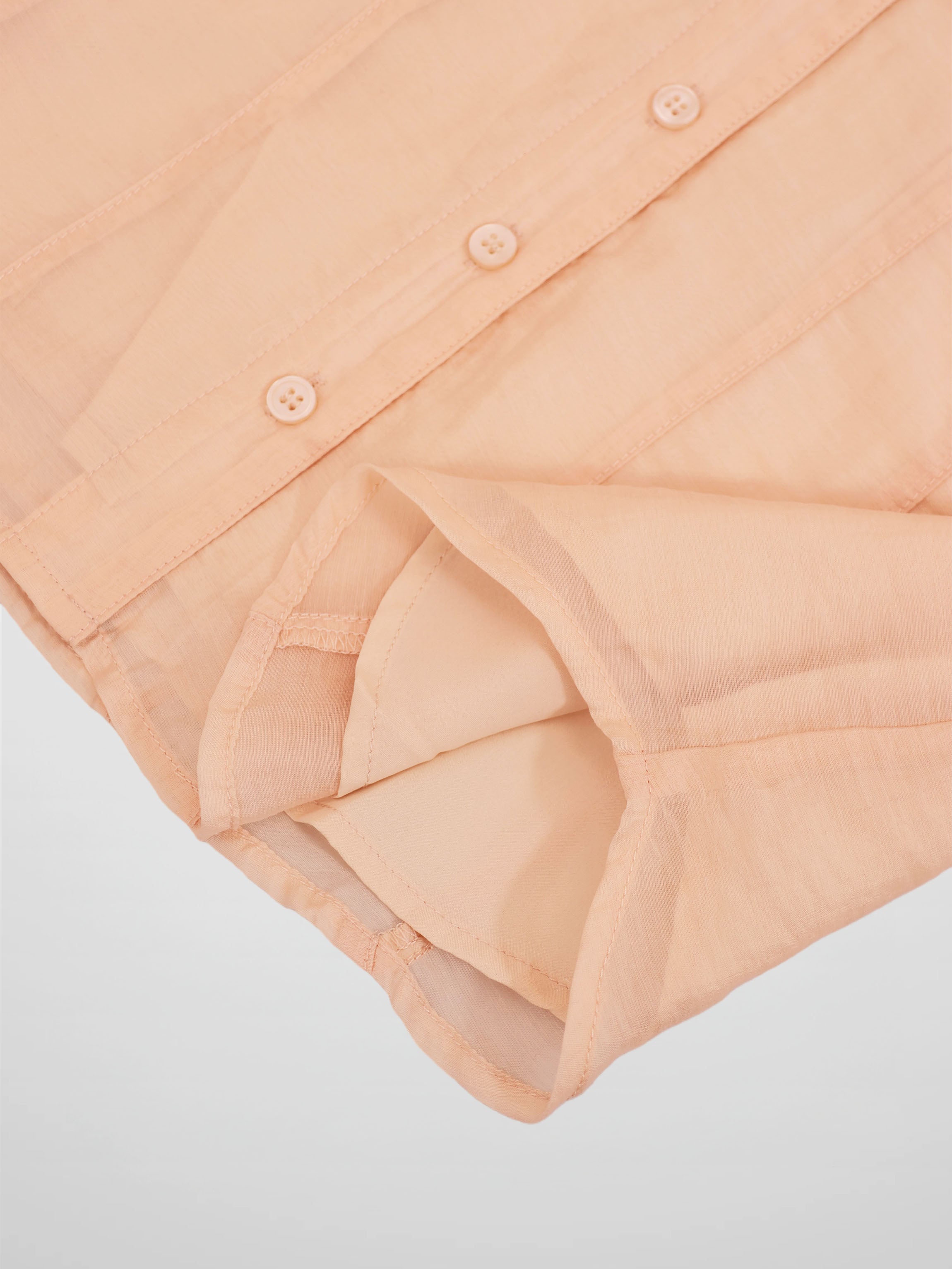 High V Neck Blouse-Oatmeal