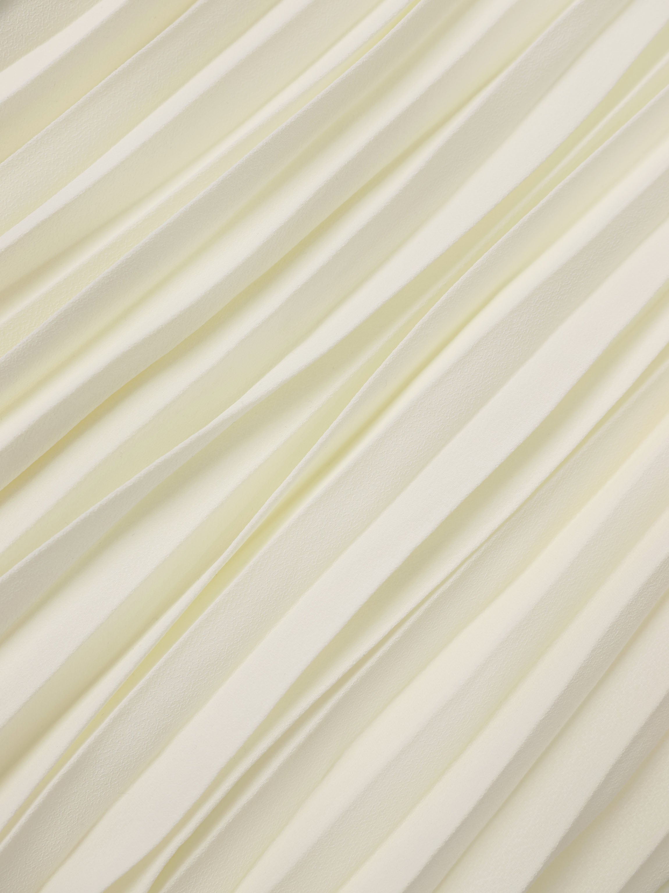 Mini Pleat Yoke Dress - Cream