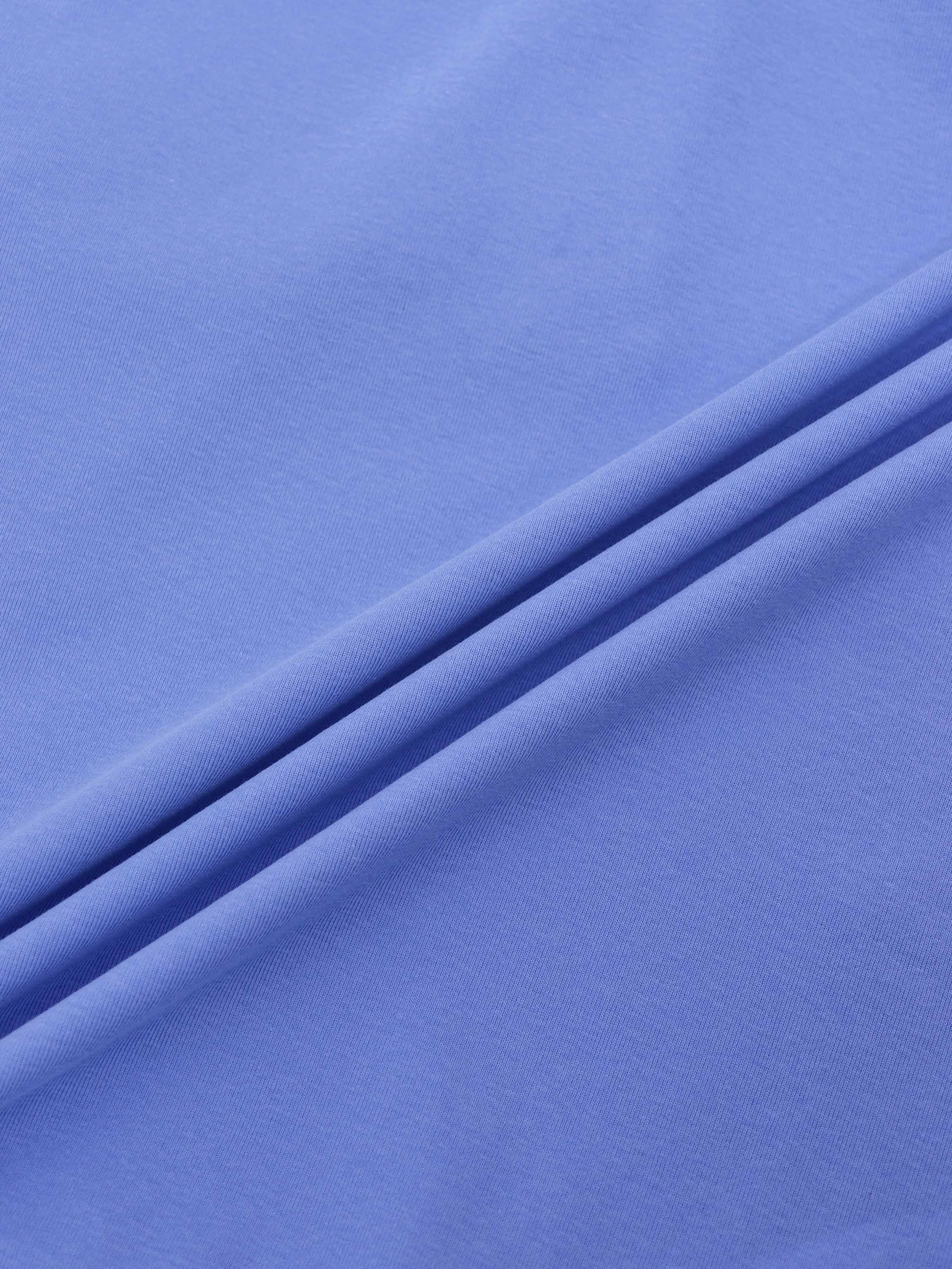 Collared Bomber Tee-Periwinkle