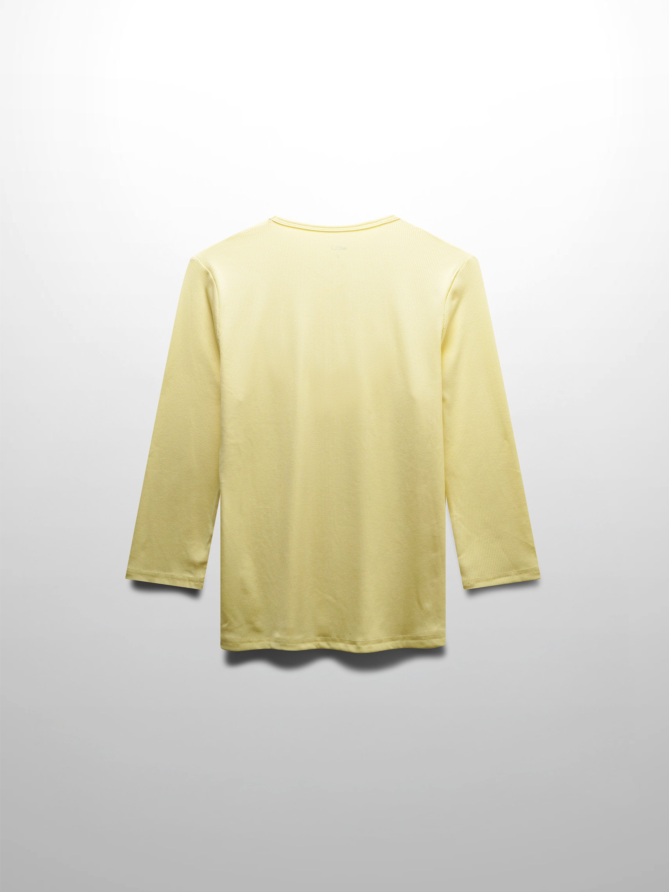 RIBBED HIGH V 3Q-BUTTER YELLOW