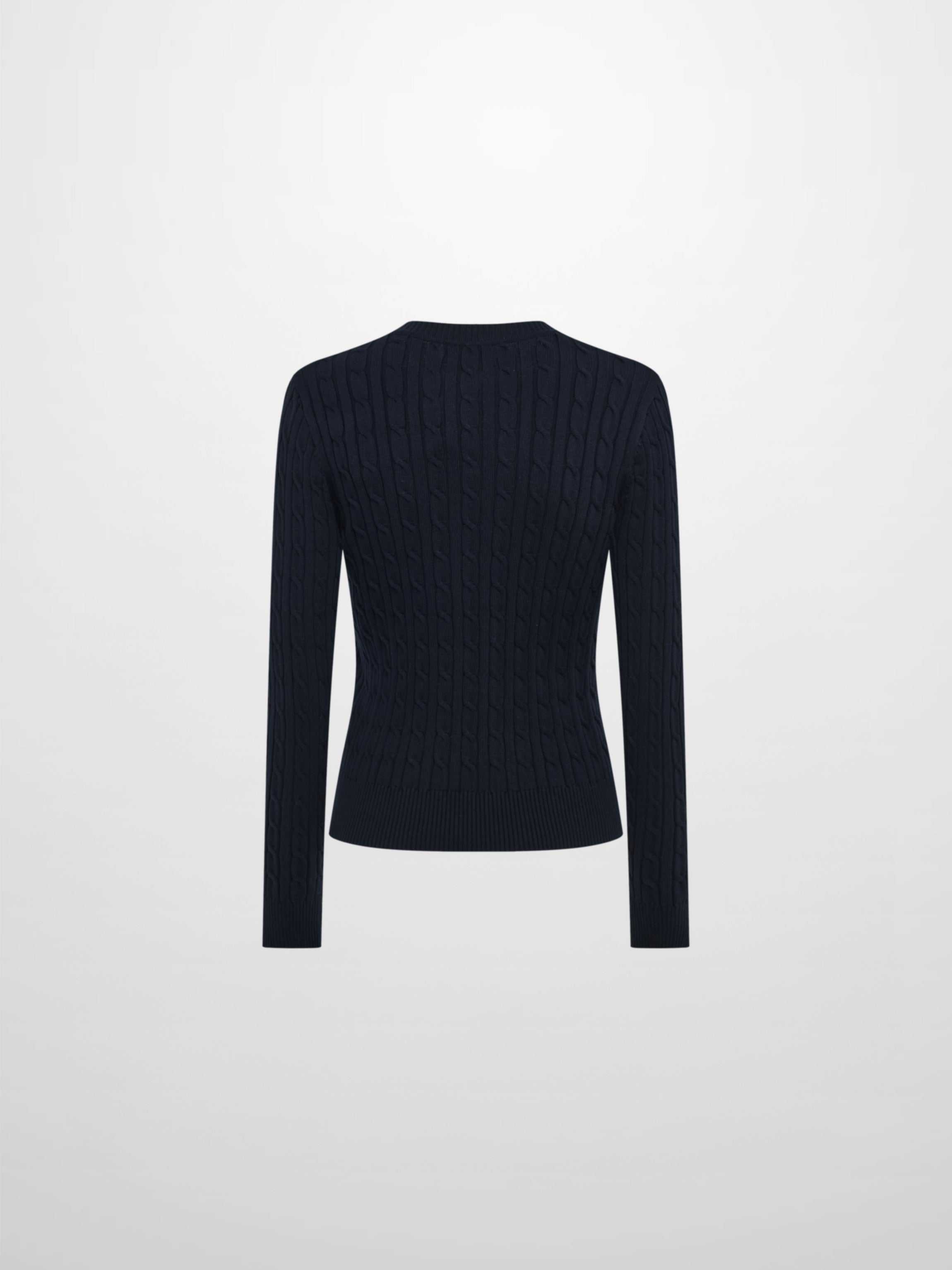 Cable Knit Sweater - Navy