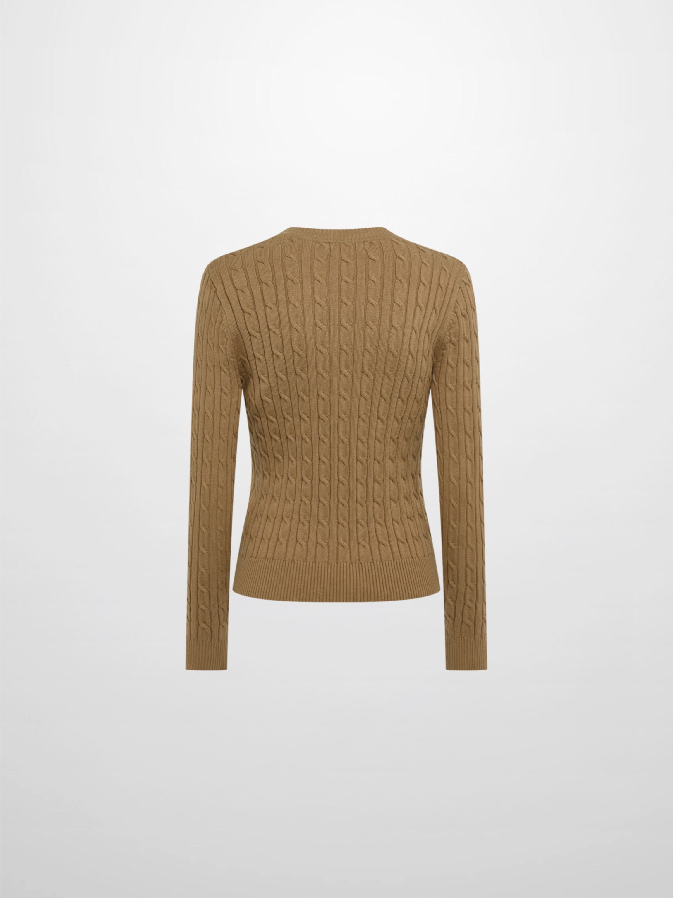 Cable Knit Sweater - Camel