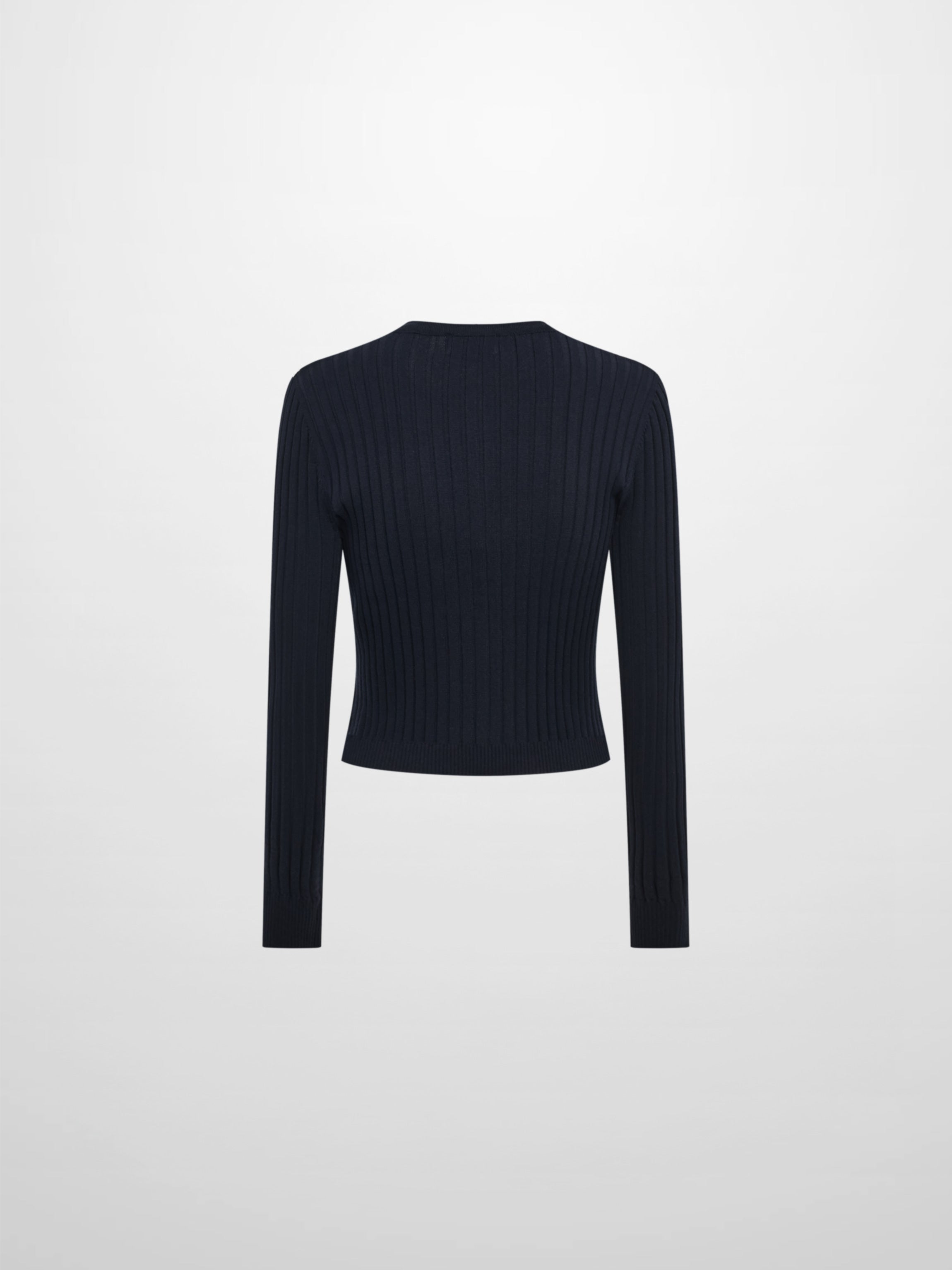 Lightweight Ribbed Cardigan 20"- Navy