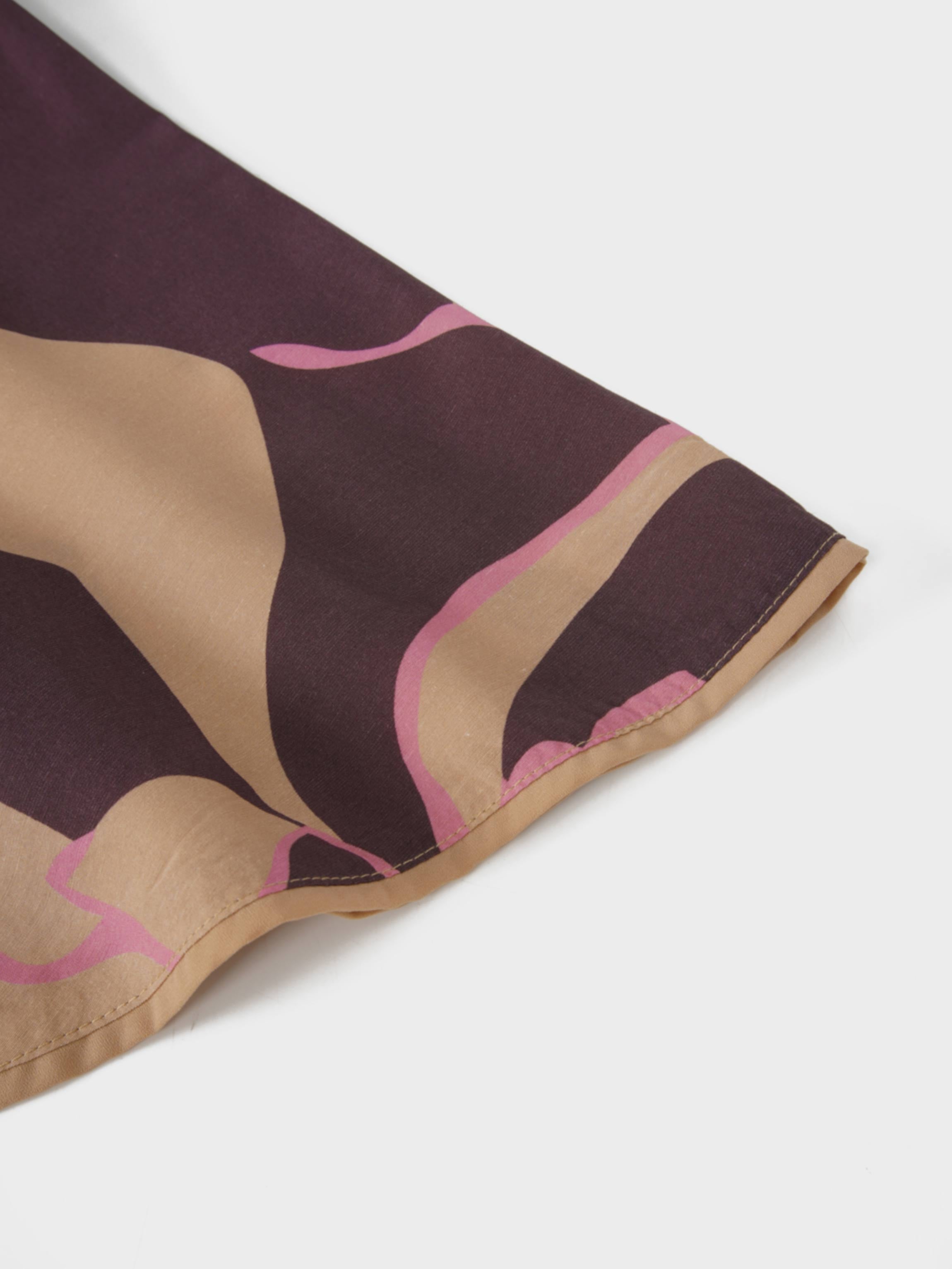 Flutter Sleeve Wrap Dress-Peach Floral