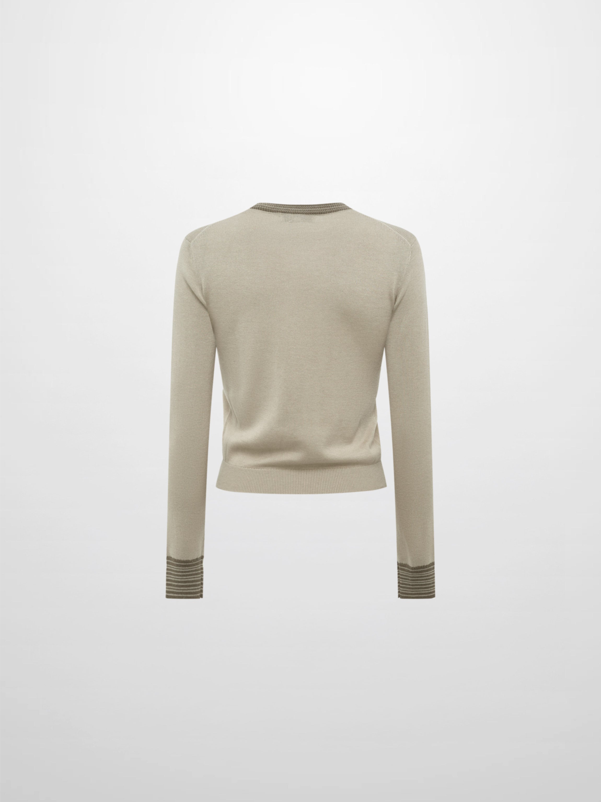 Wool Blend Crew Sweater - Green