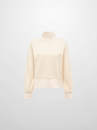 Funnel Neck Sweatshirt - Cream