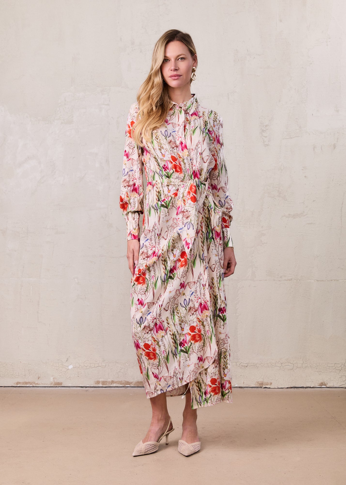 Wrap Shirtdress-Floral