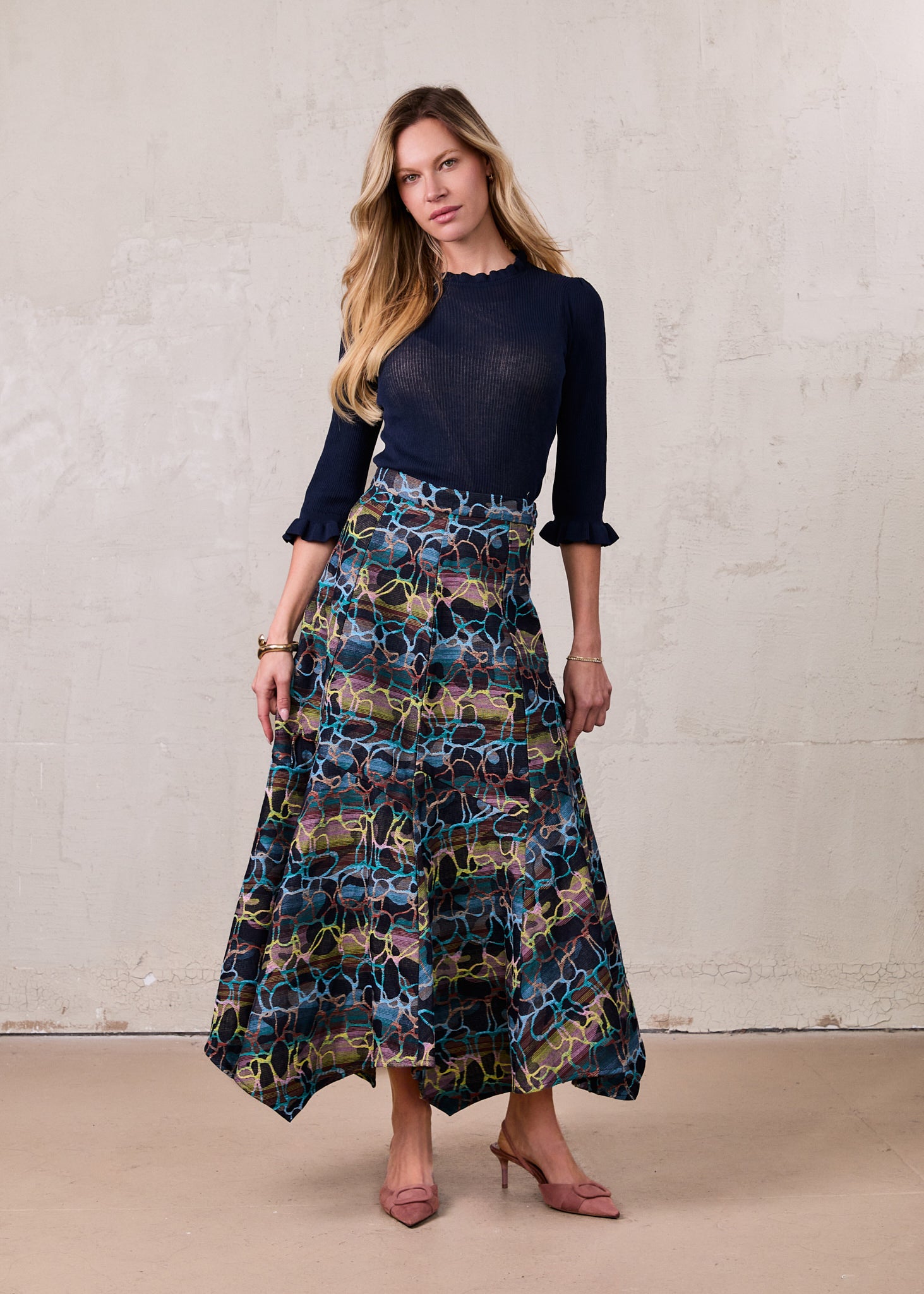The Olivia Skirt-Bold Swirl