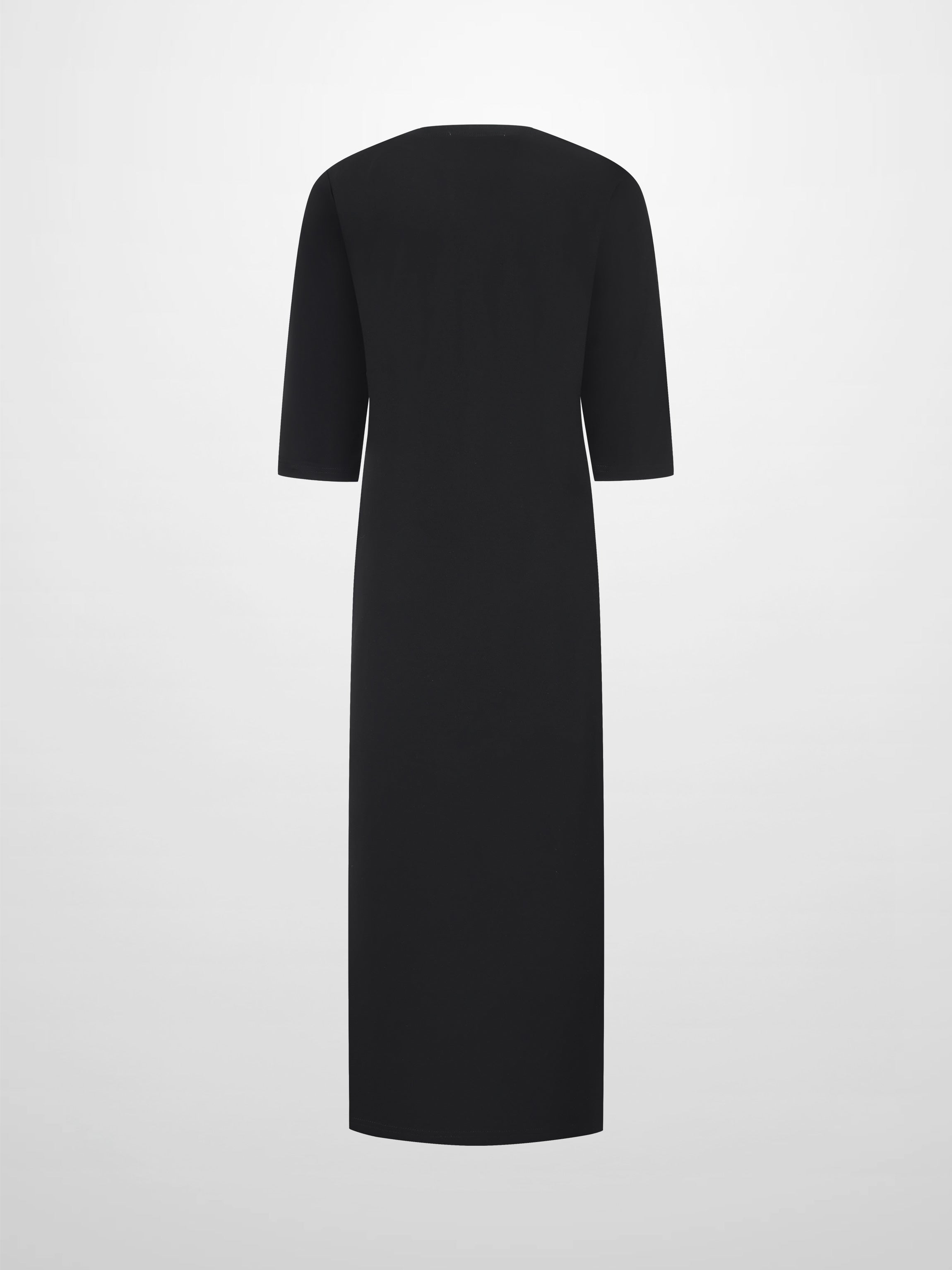 Side Tie T-Shirt Dress-Black