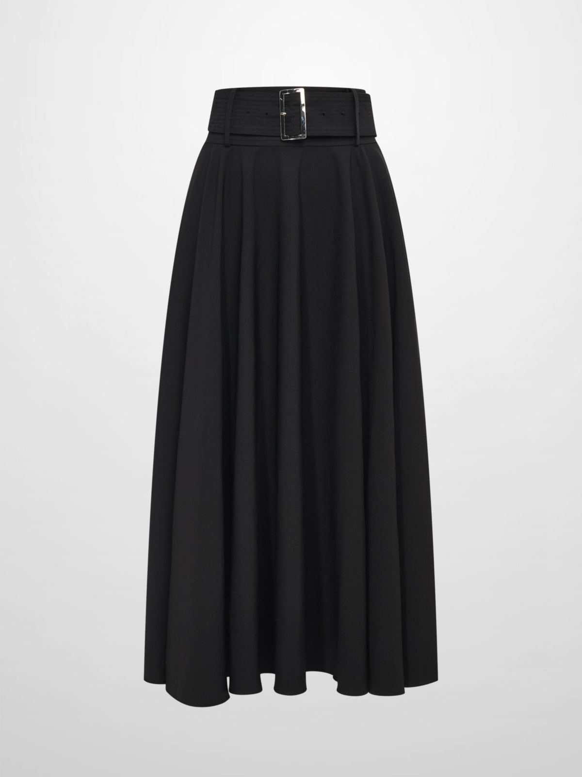 High Waisted Circle Skirt - Solid Black