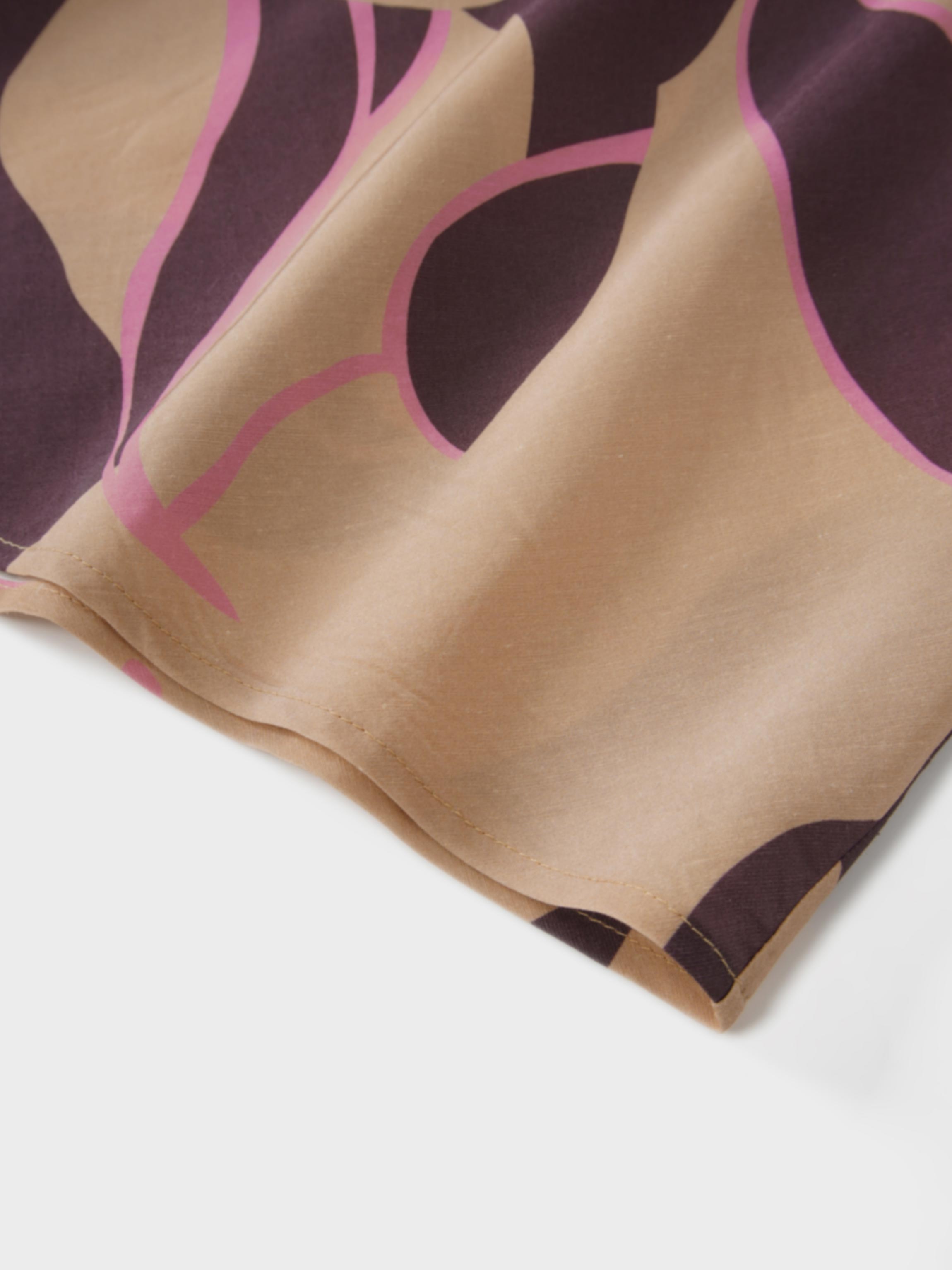 Flutter Sleeve Wrap Dress-Peach Floral