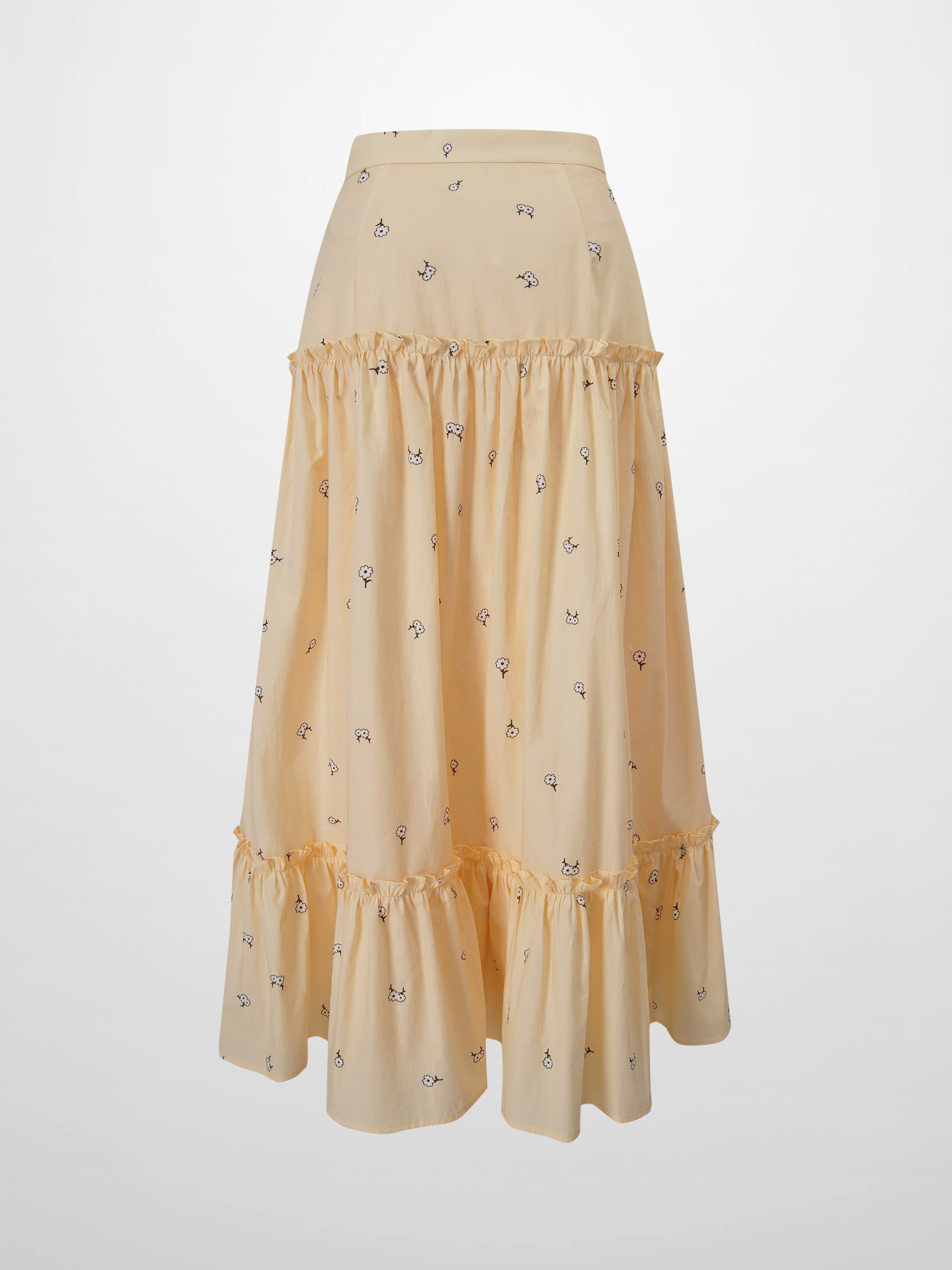 Ombre Flower Skirt-Peach