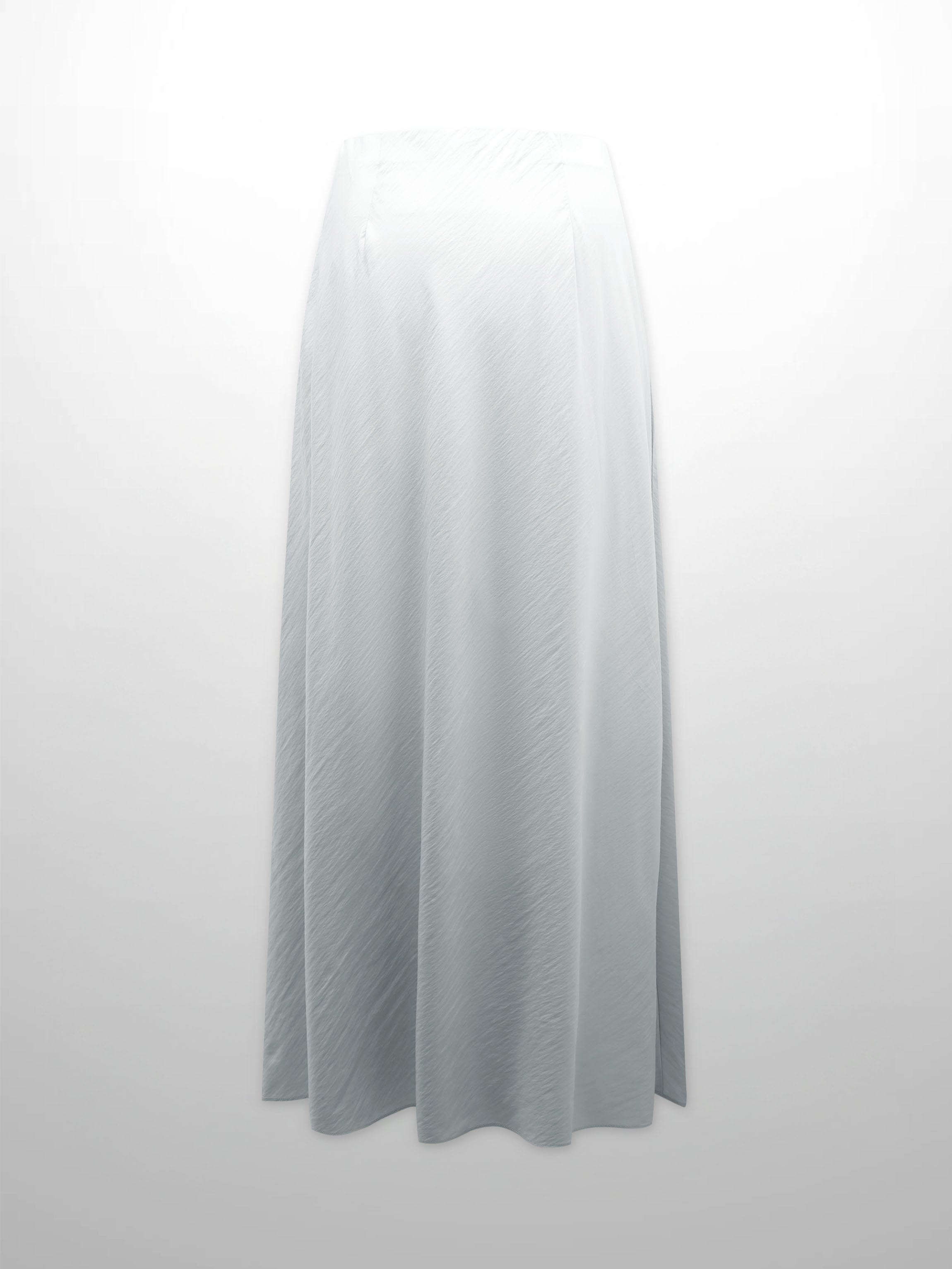 Crinkle Cotton Skirt 37"-Grey