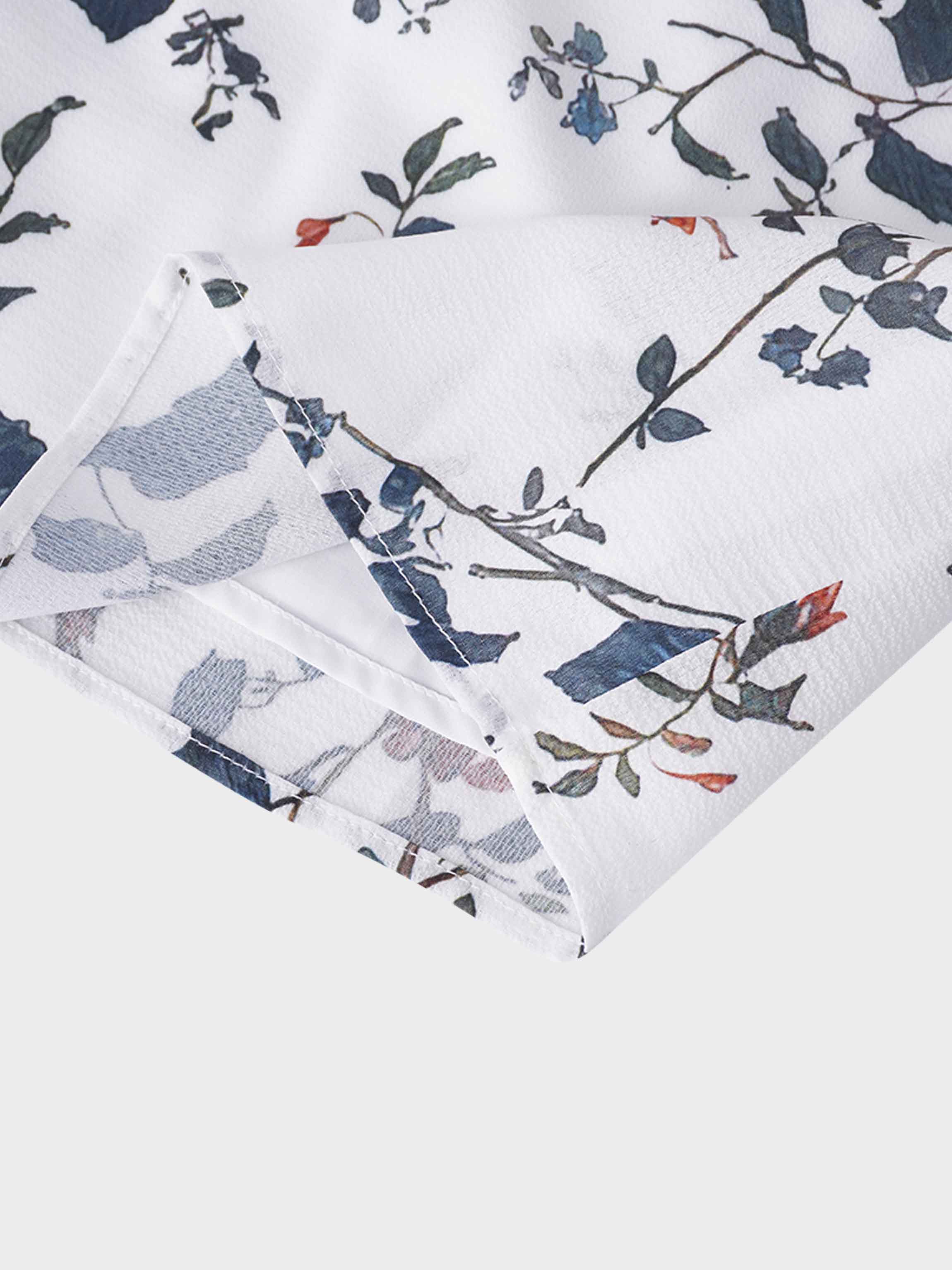 Gathered Neck Straight Maxi Dress- Antique Floral