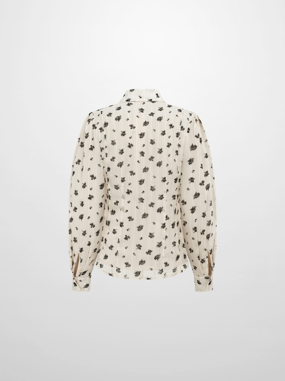 Black Floral Shimmer Blouse - Black Floral