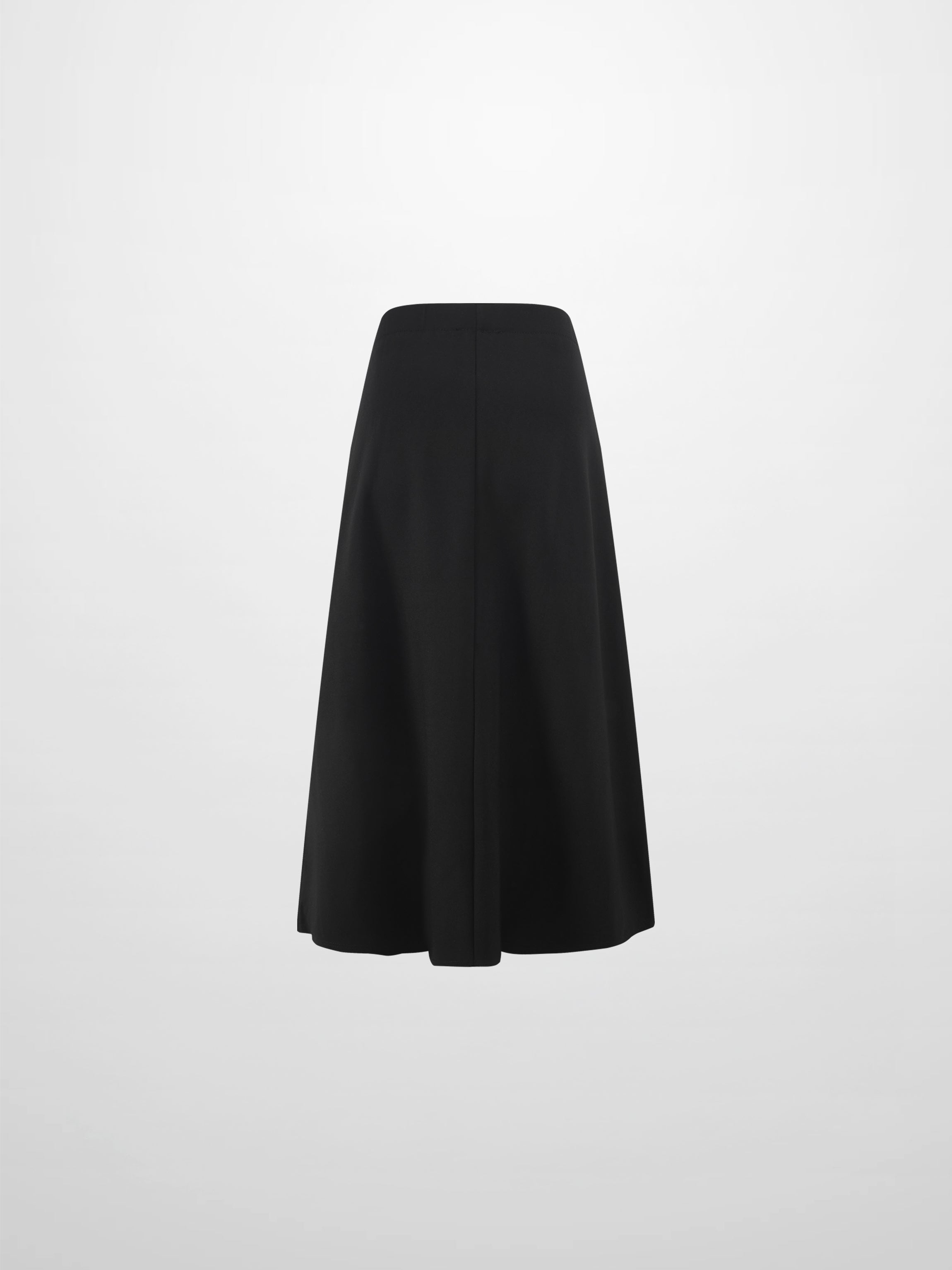 LIGHTWEIGHT 3 PANEL SKIRT-BLACK 23"