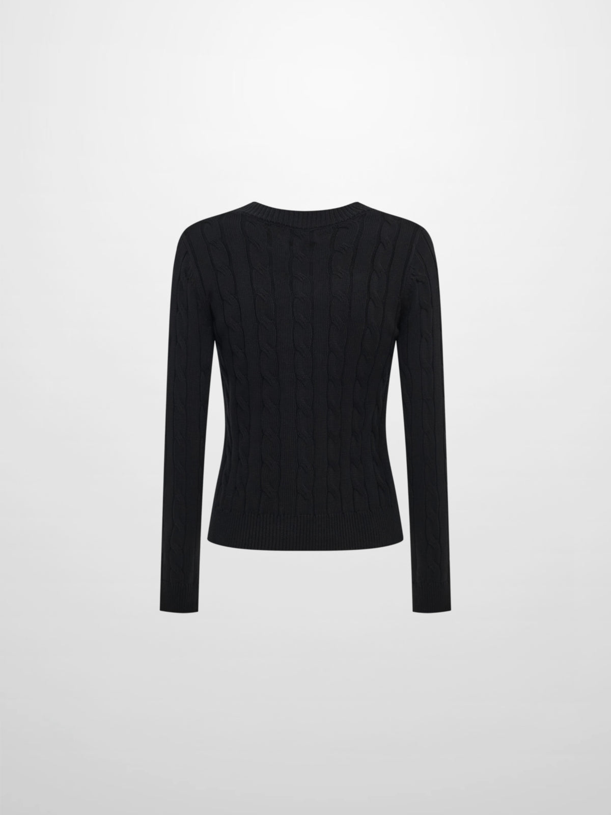 Embossed Cable Sweater - Navy