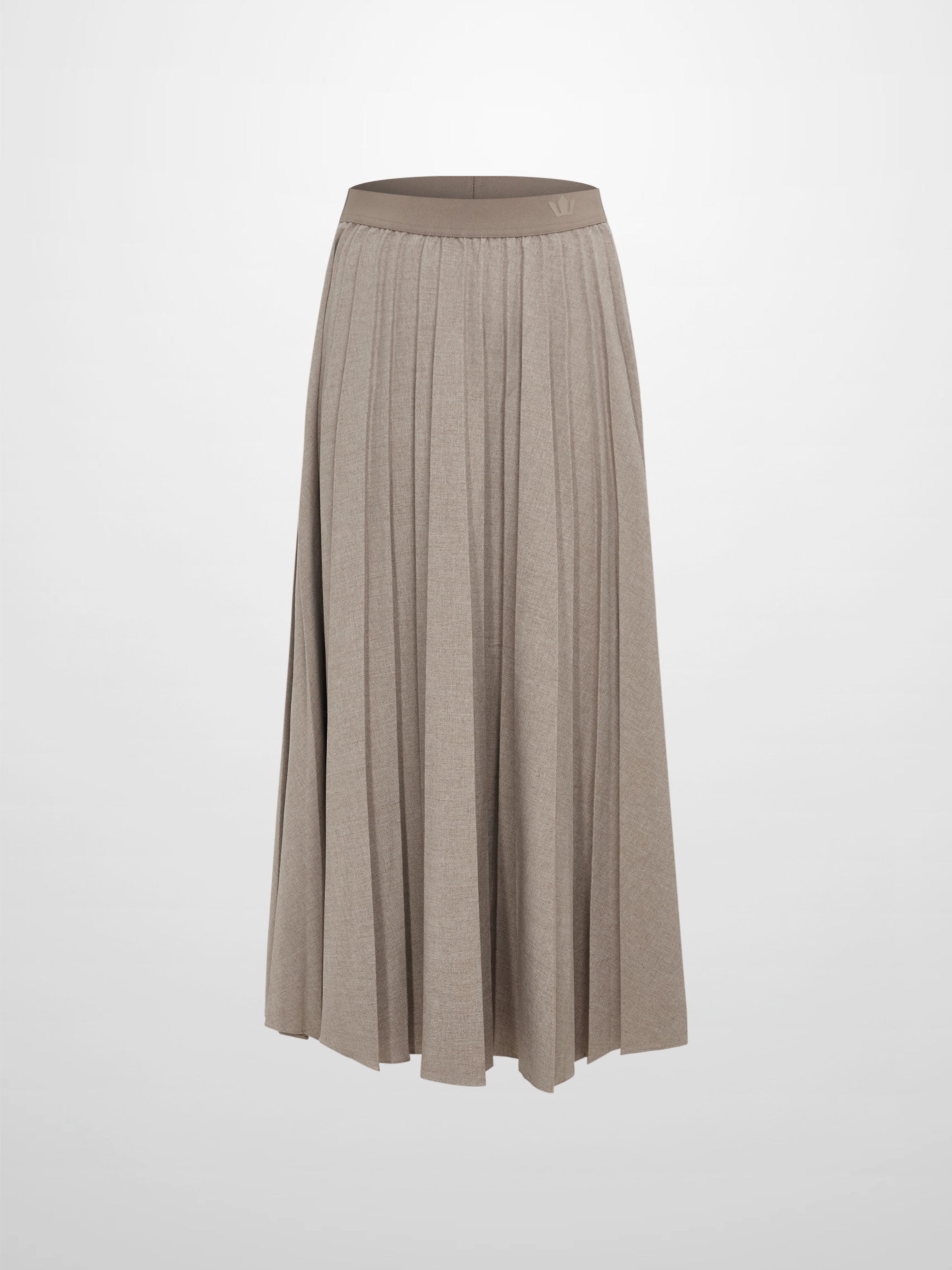 Marni Pleated Skirt 36"- Heathered Taupe