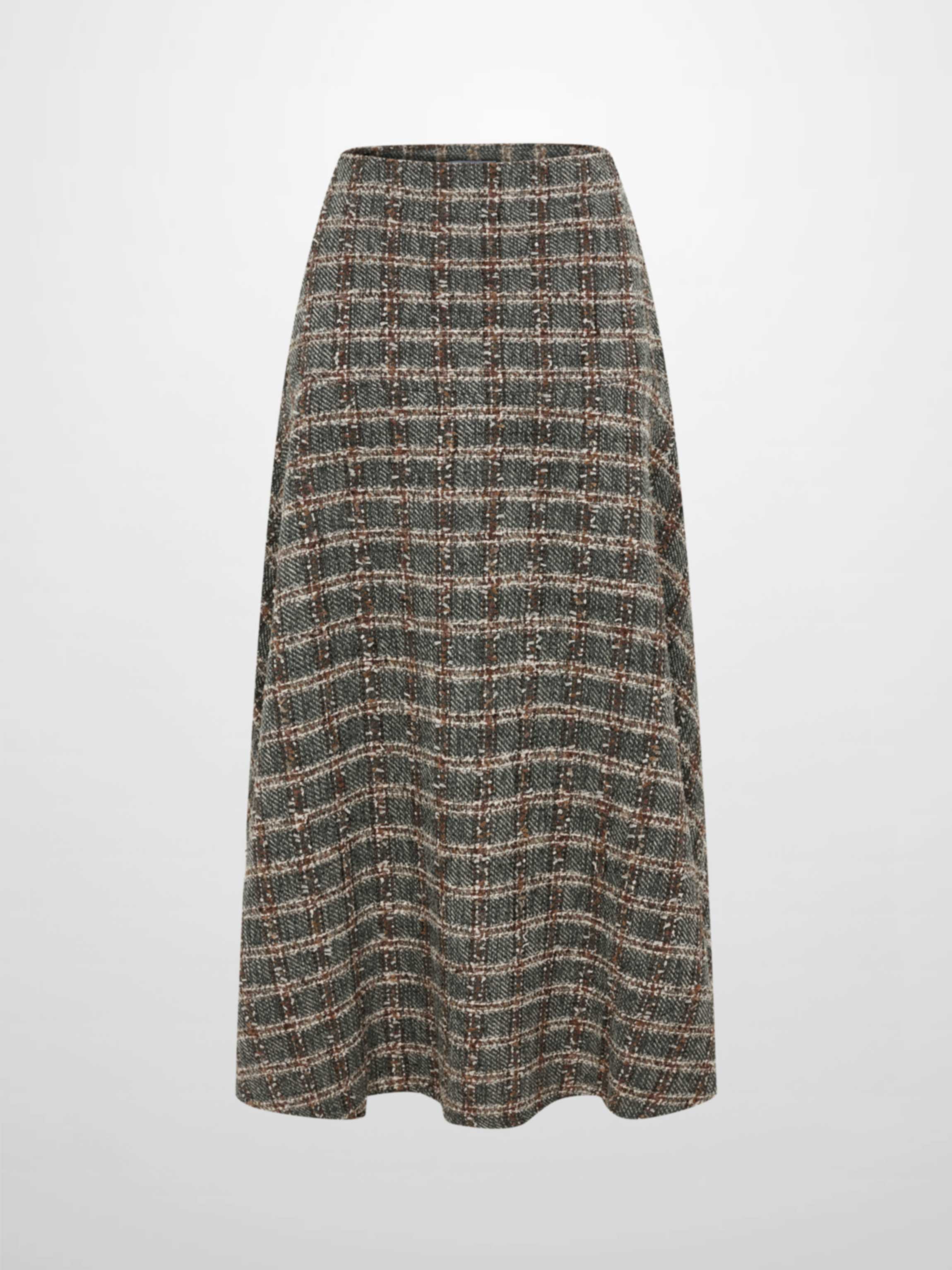 Boucle Yoke Circle Skirt - Grey