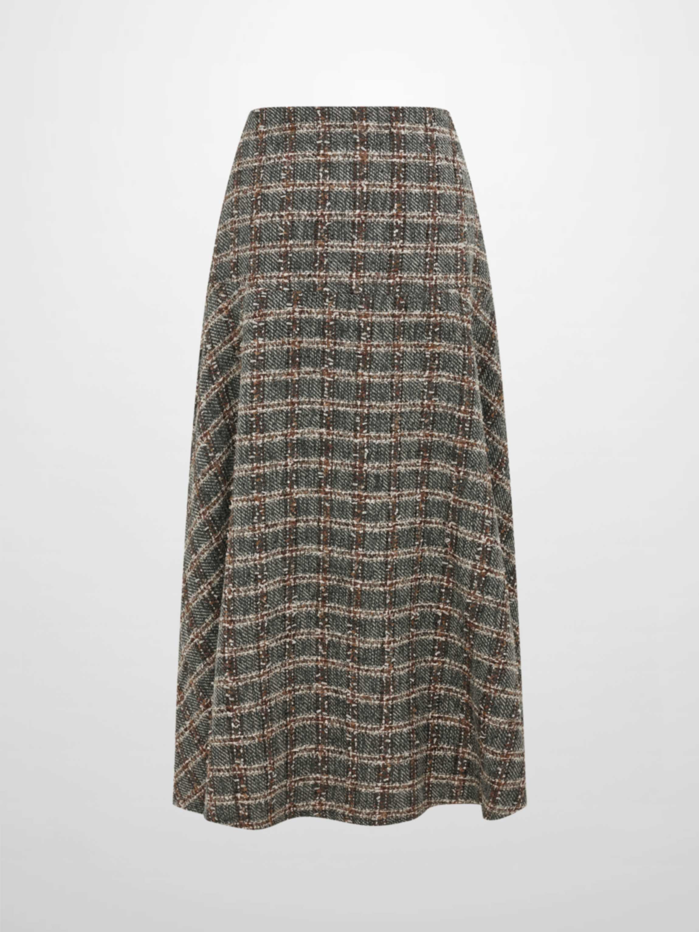 Boucle Yoke Circle Skirt - Grey