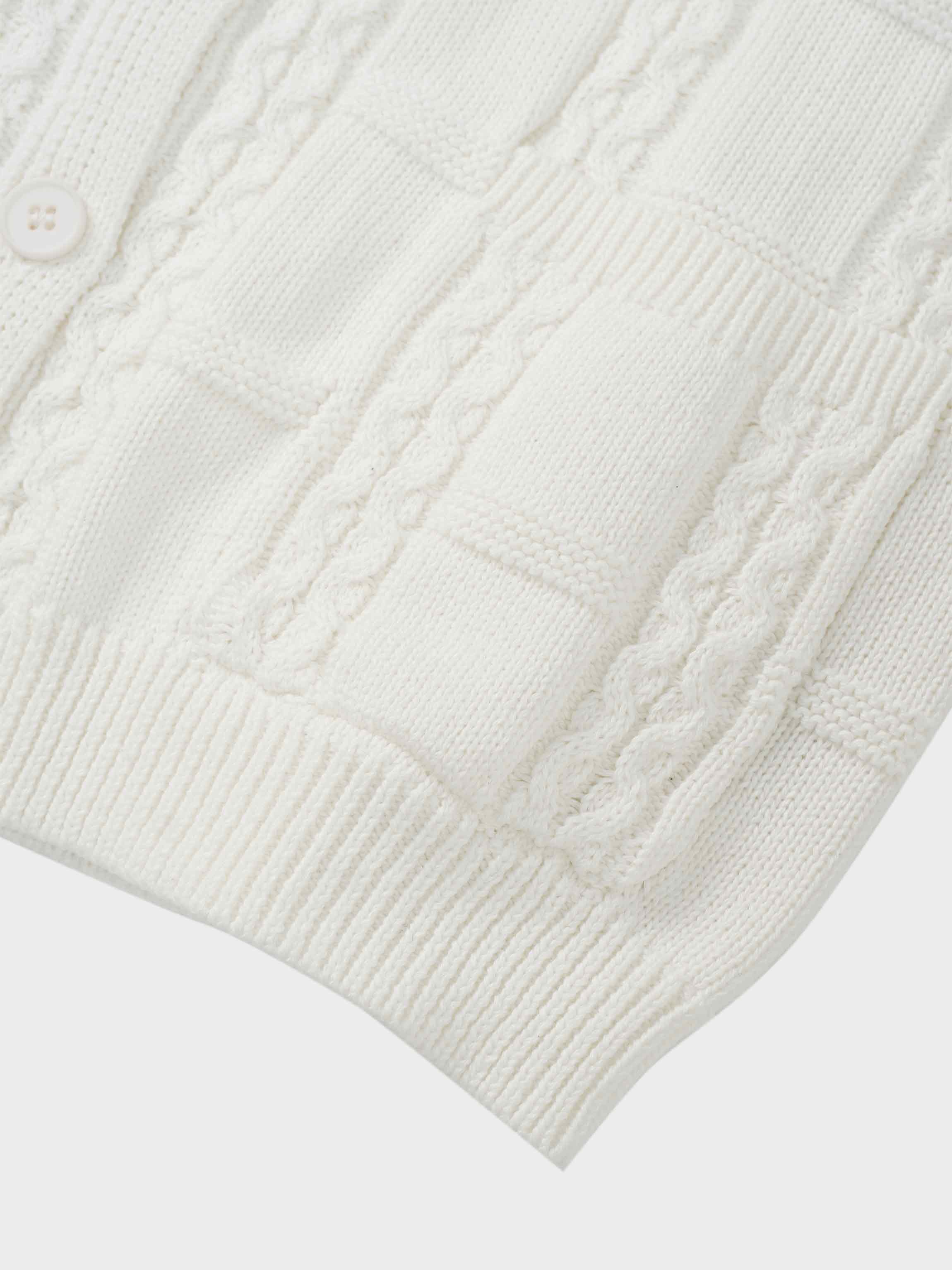 Cable Design Cardigan-Ivory