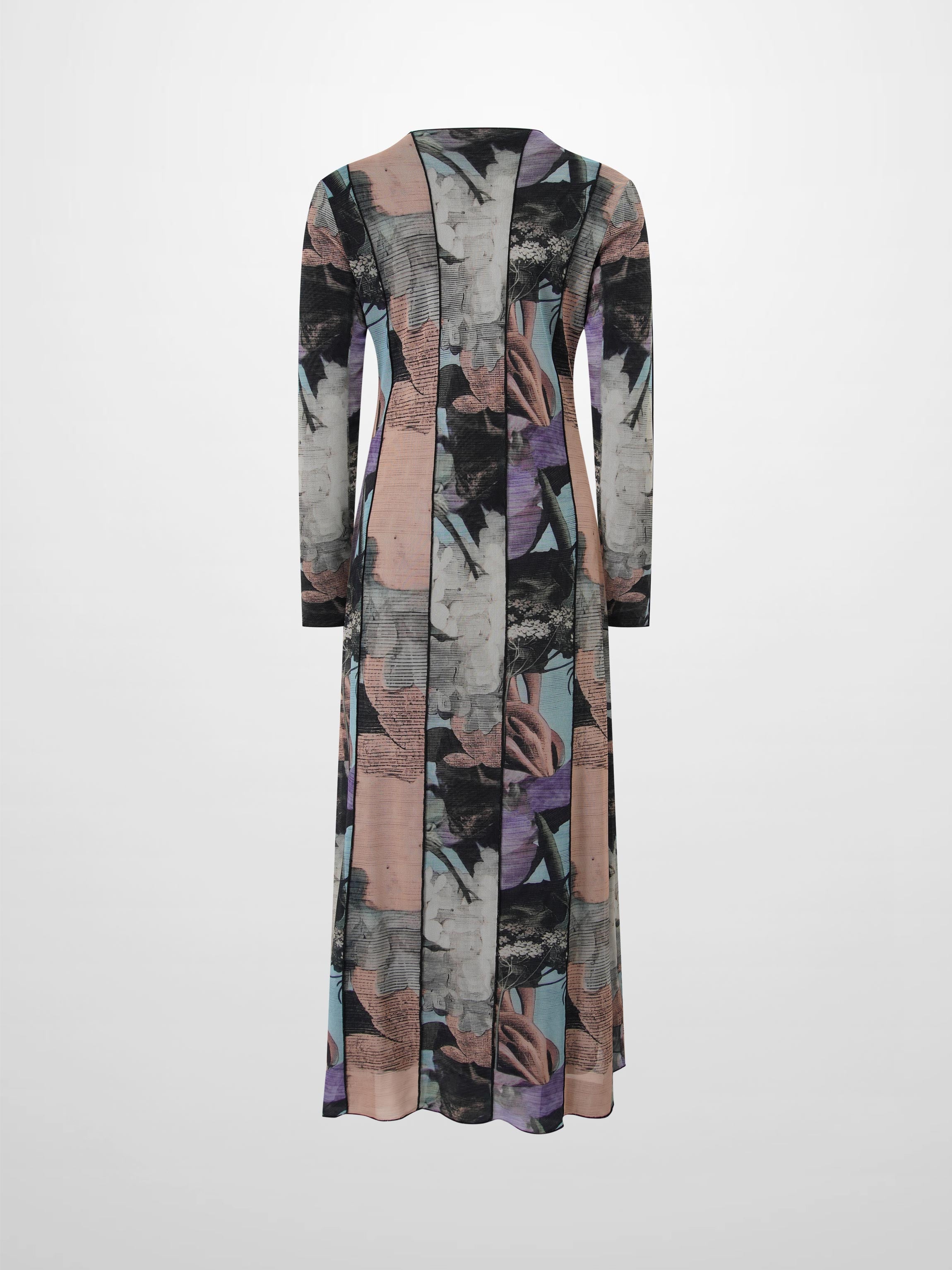 Mesh Maxi Dress-Floral Mix