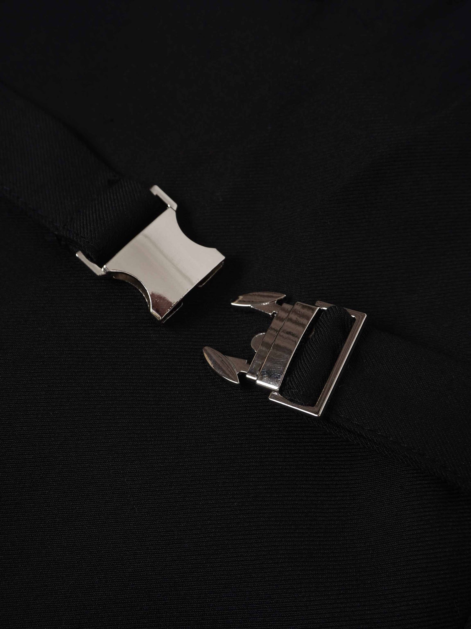 Pencil Pleat Combo Skirt-Black