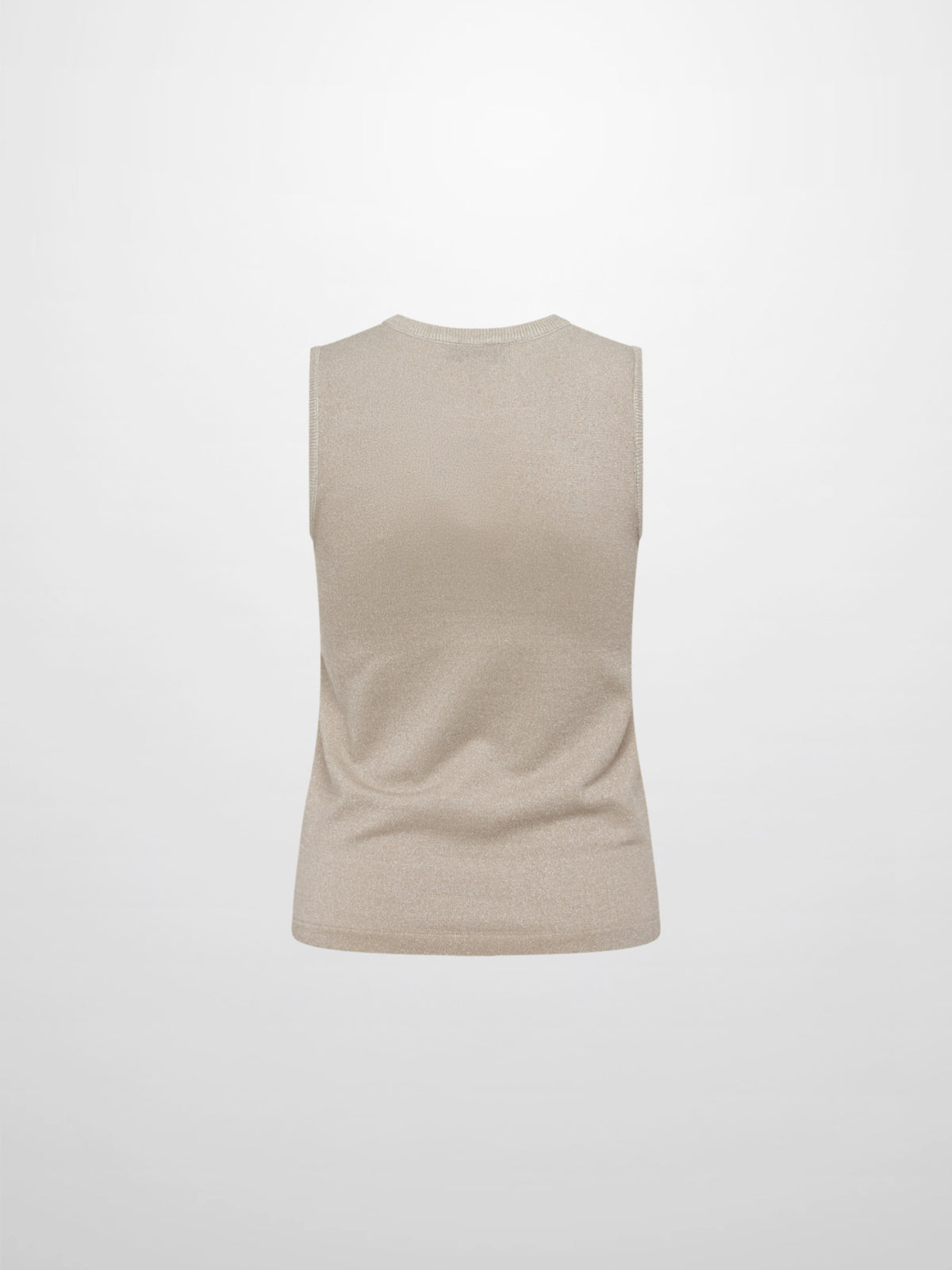 Lurex Sleeveless Top - Cream