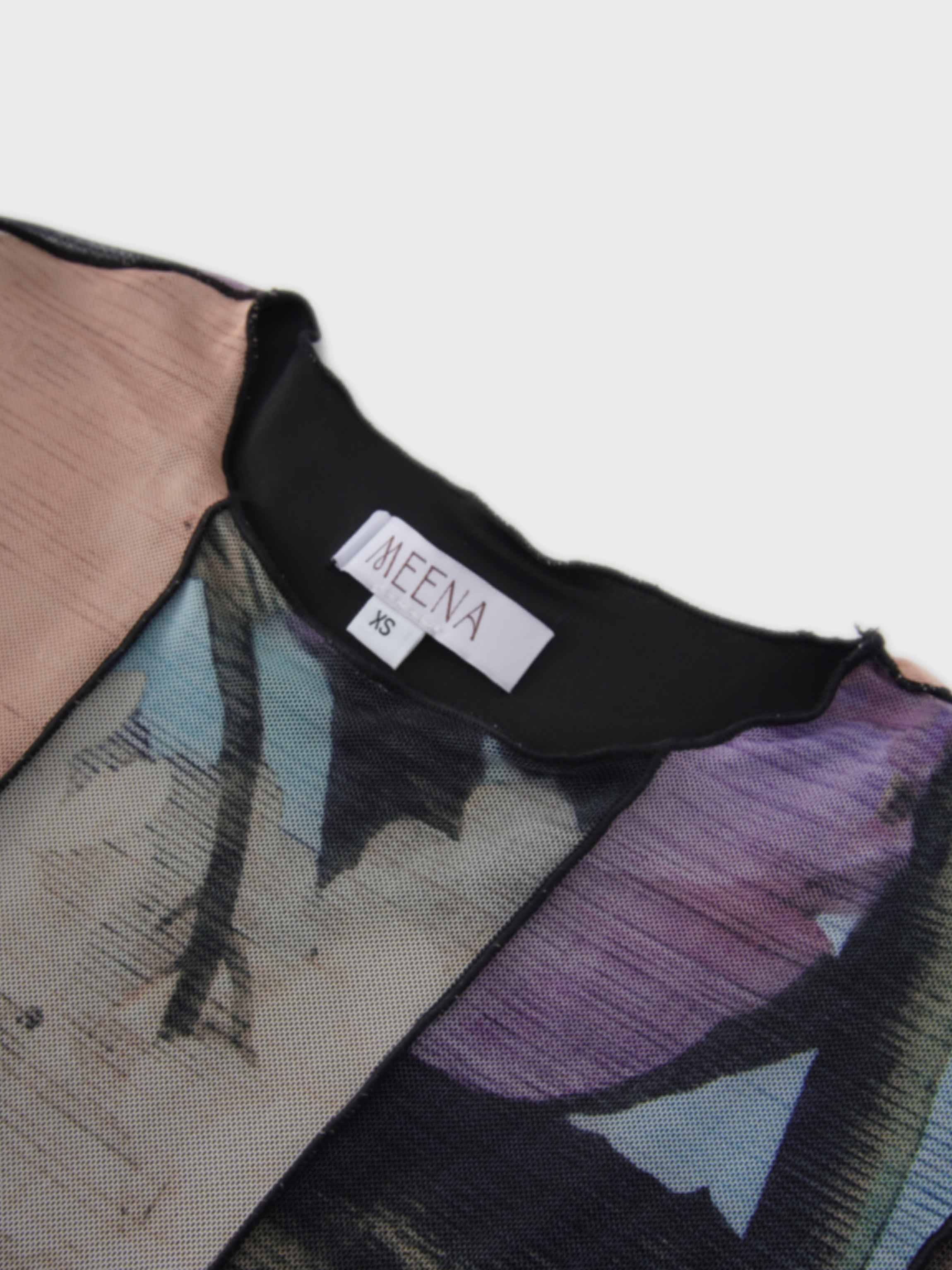 Mesh Maxi Dress-Floral Mix