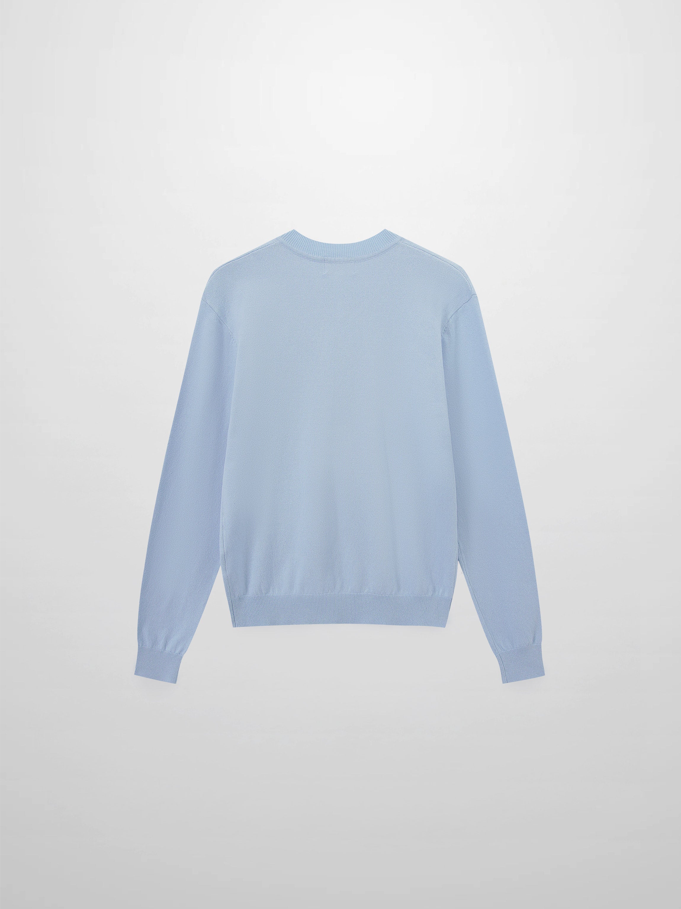 High V Lightweight Sweater-Baby Blue