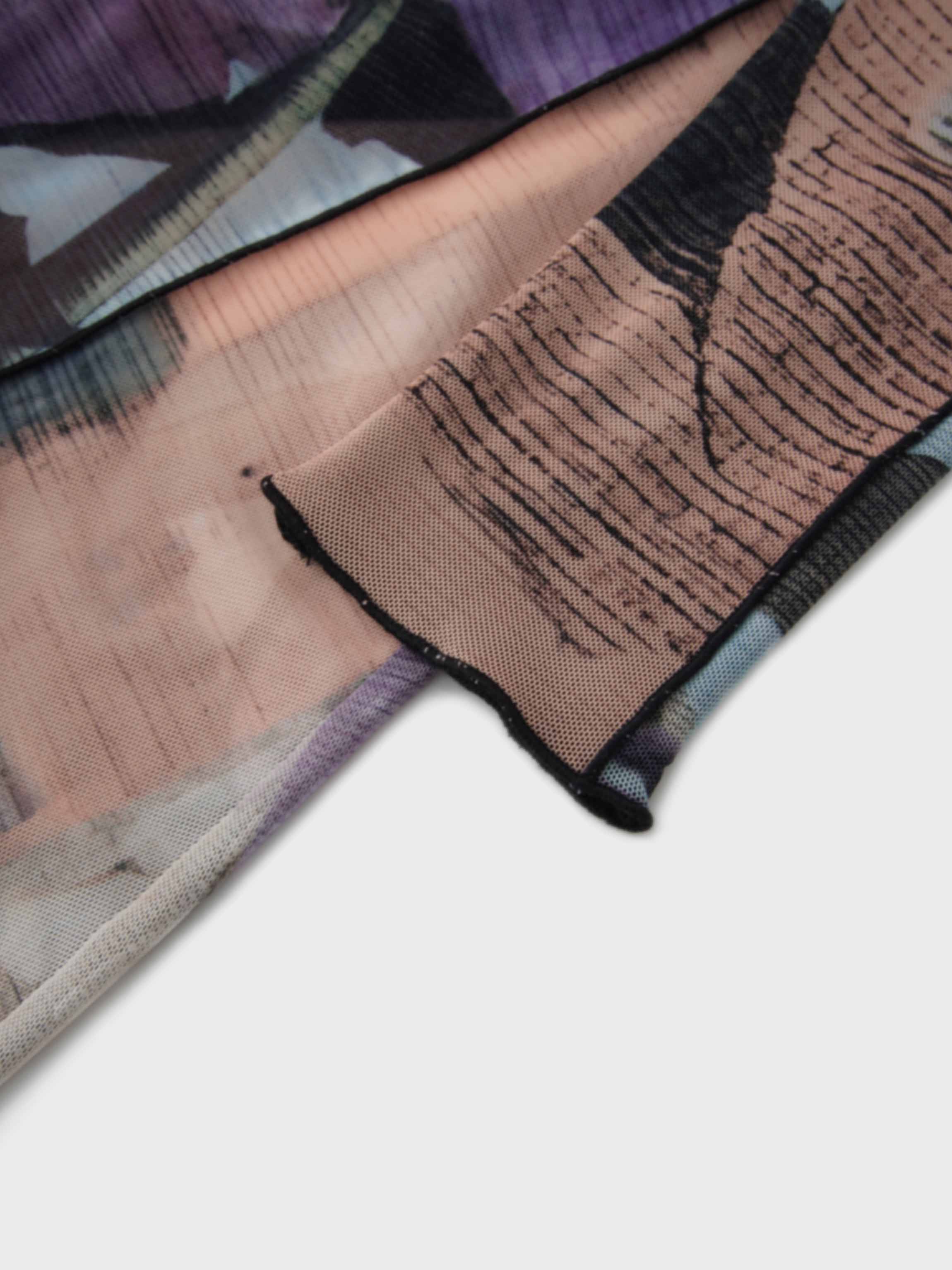 Mesh Maxi Dress-Floral Mix