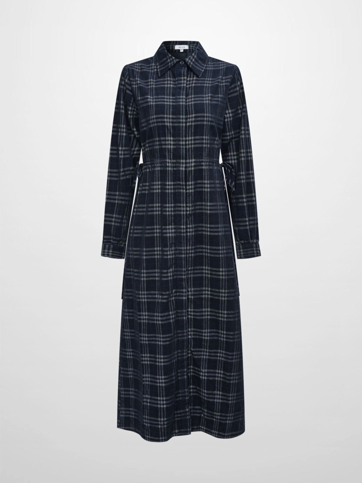 Corduroy Plaid Dress - Navy Plaid