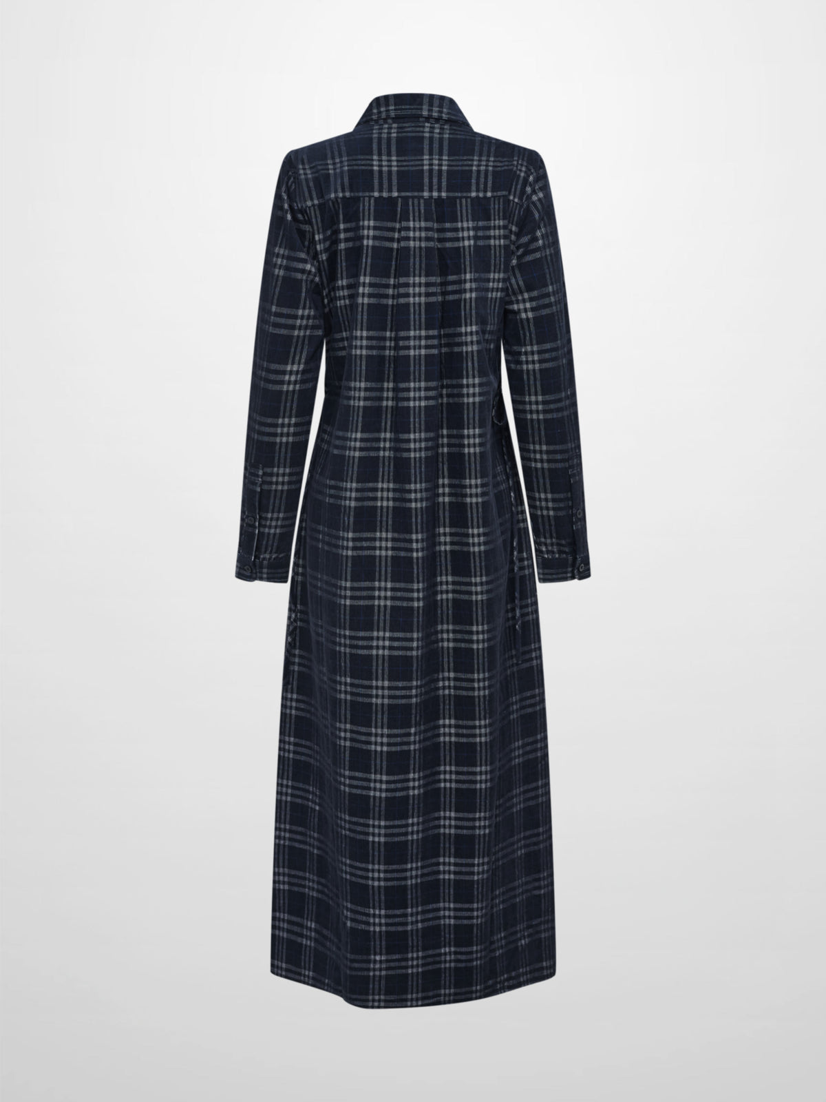 Corduroy Plaid Dress - Navy Plaid