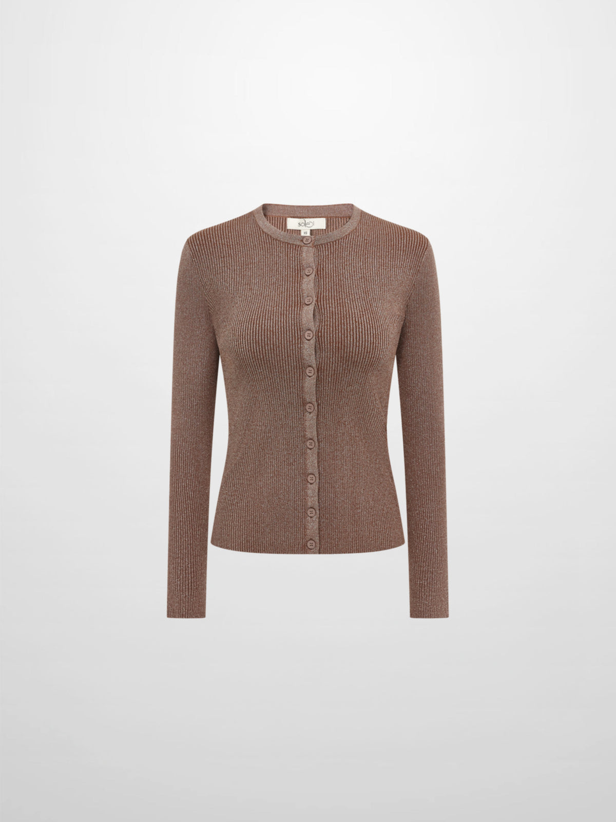 Lurex Cardigan - Brown