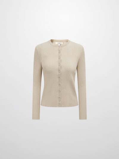 Lurex Cardigan - Cream