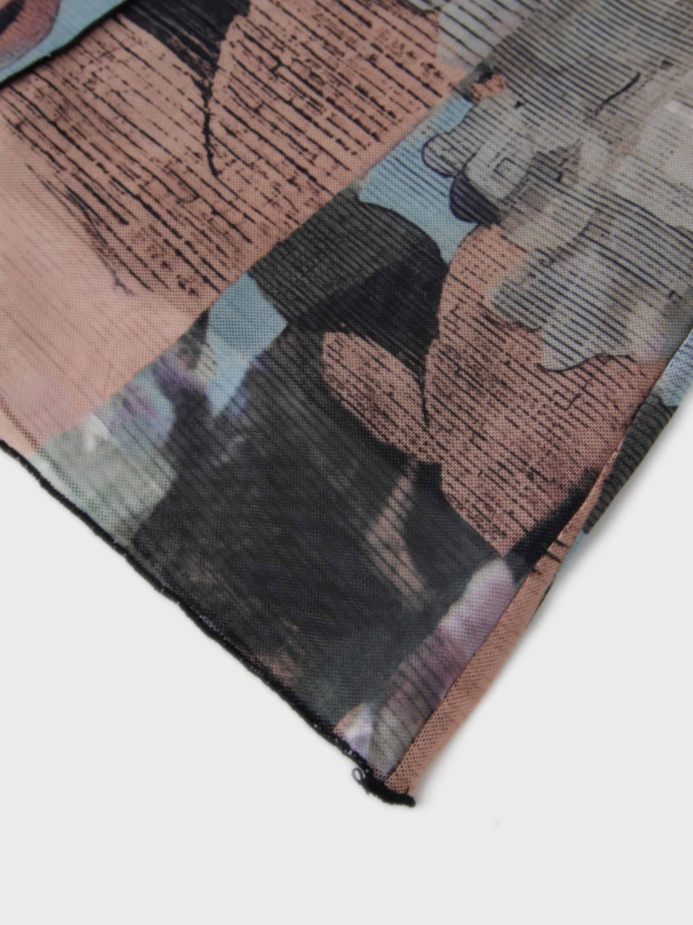 Mesh Maxi Dress-Floral Mix