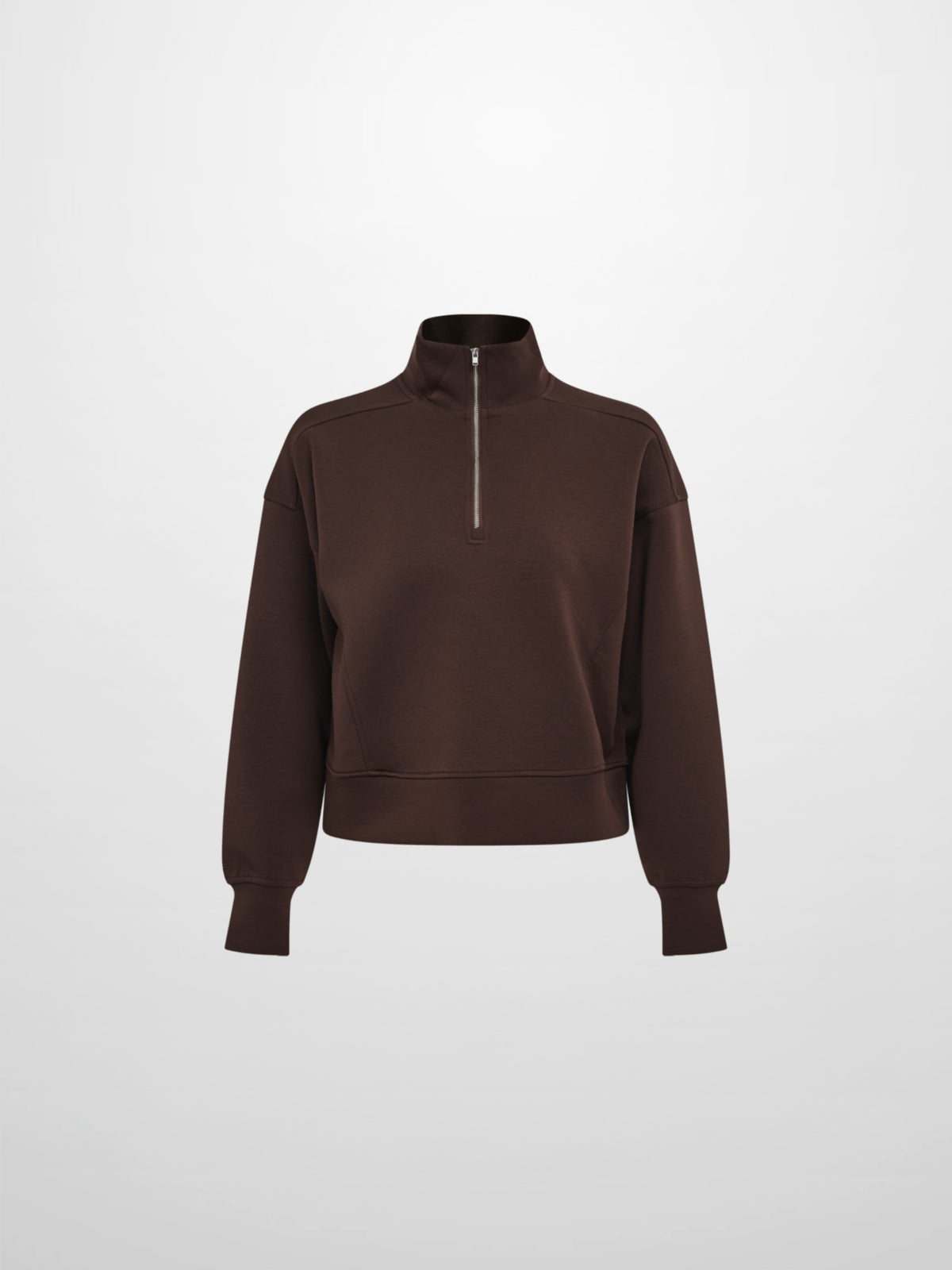 Scuba Half Zip Sweatshirt - Dark Brown