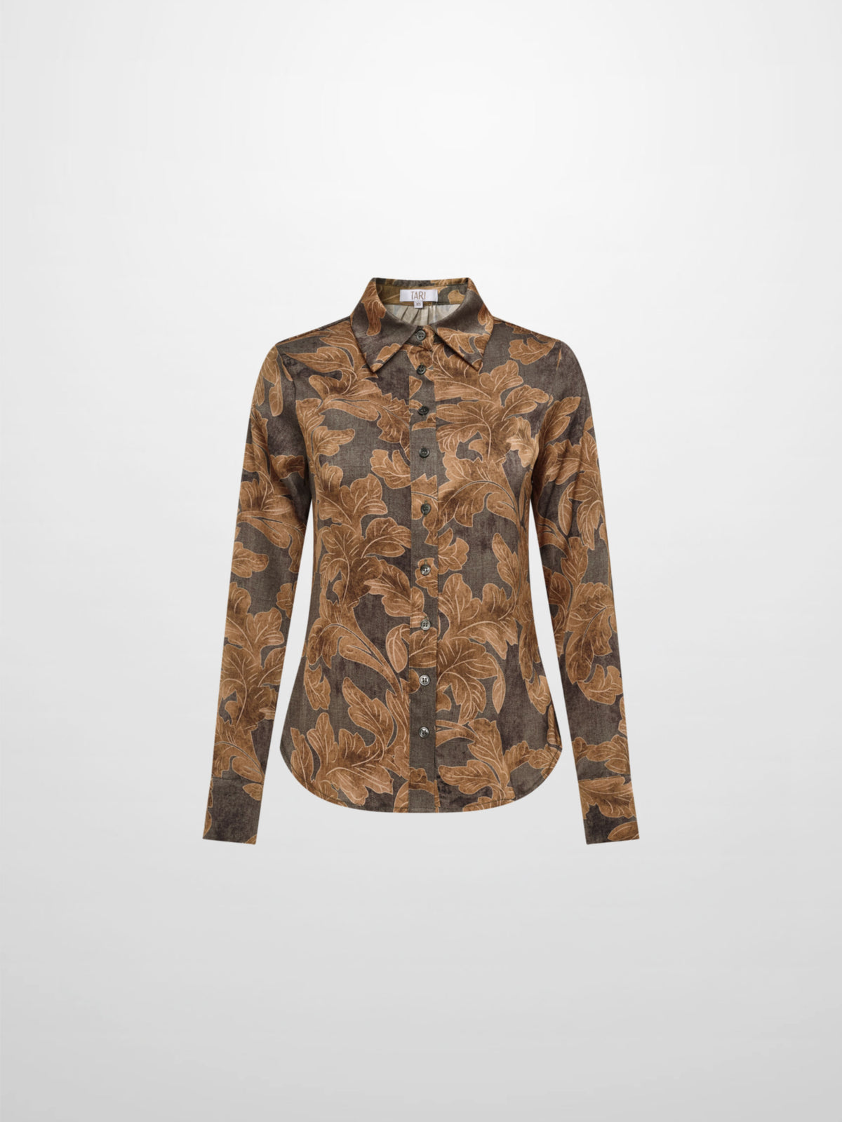 Printed Button Blouse - Gold Floral