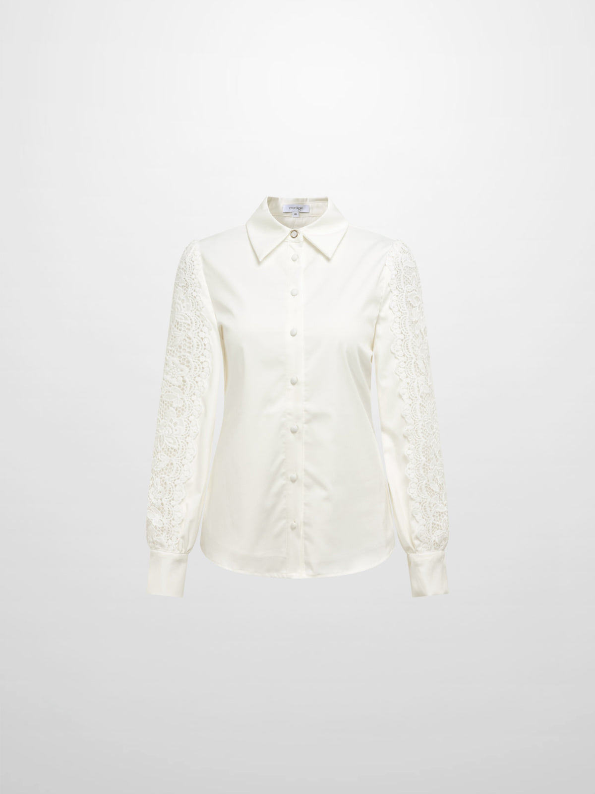 Lace Trim Blouse - White