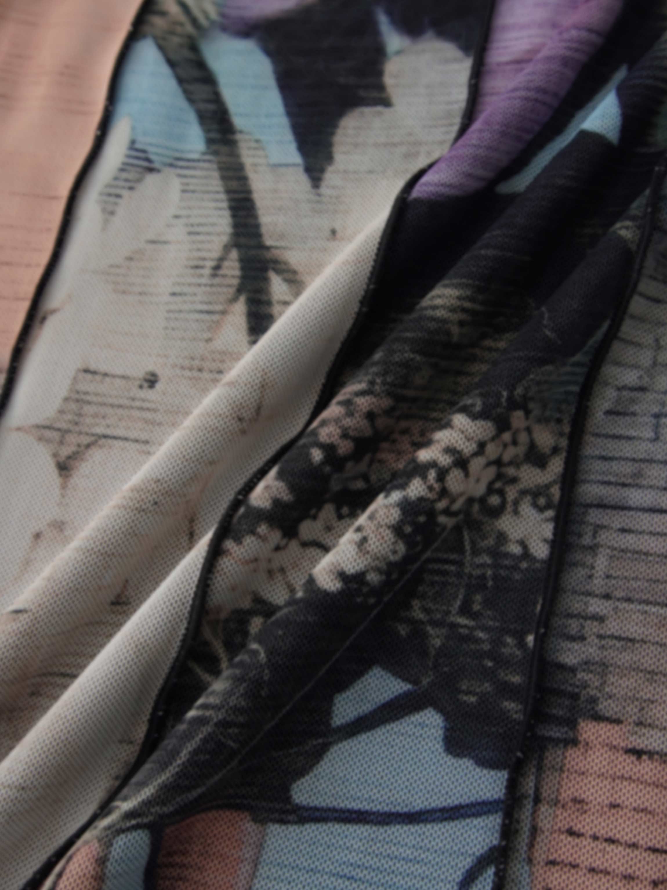 Mesh Maxi Dress-Floral Mix