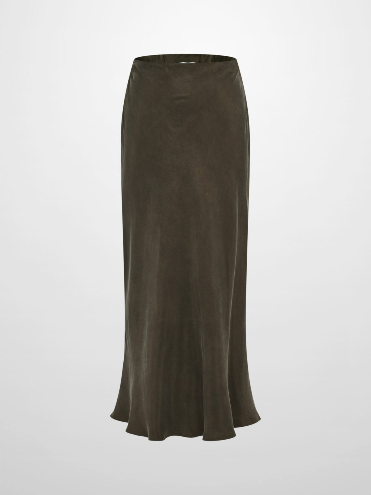 Cupro Slip Skirt - Olive 37"