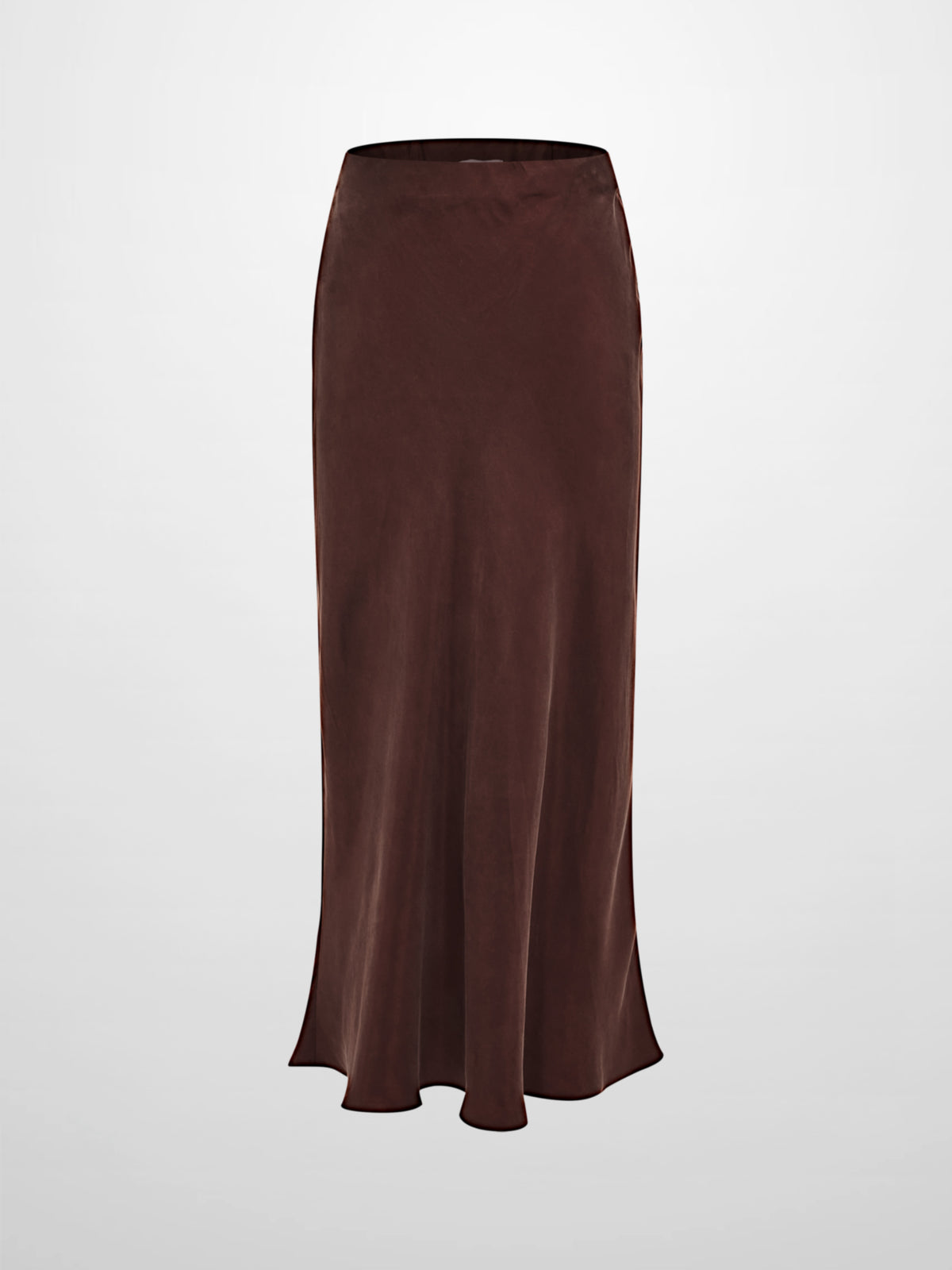 Cupro Slip Skirt - Brown 37"