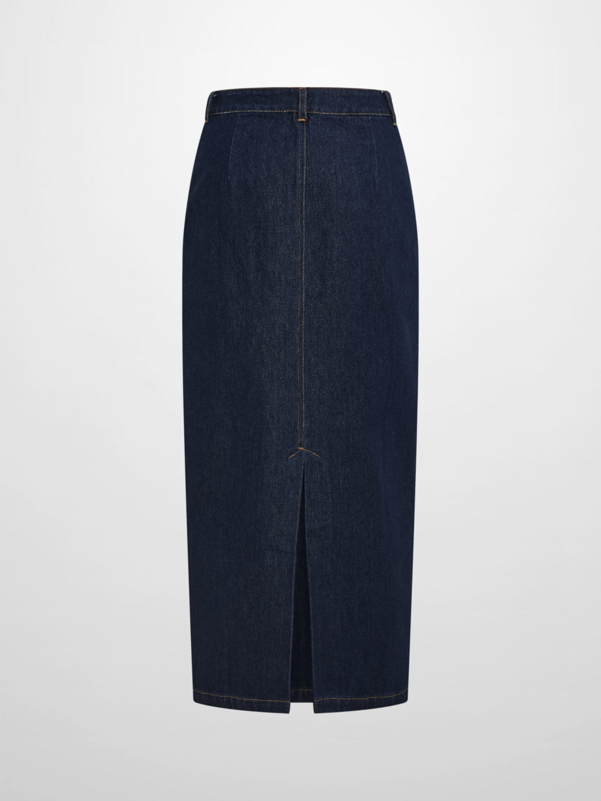 Classic Straight Denim Skirt - Dark Blue