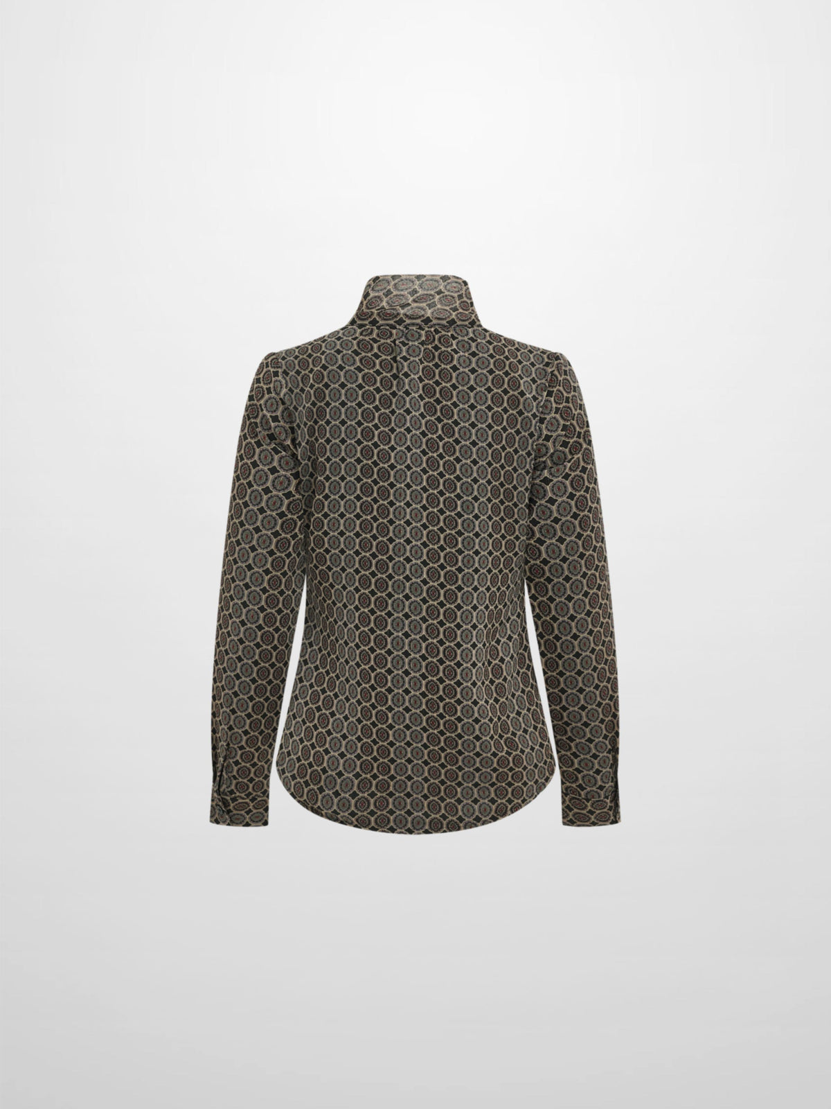 Button Down Bow Blouse - Geo Sparkle