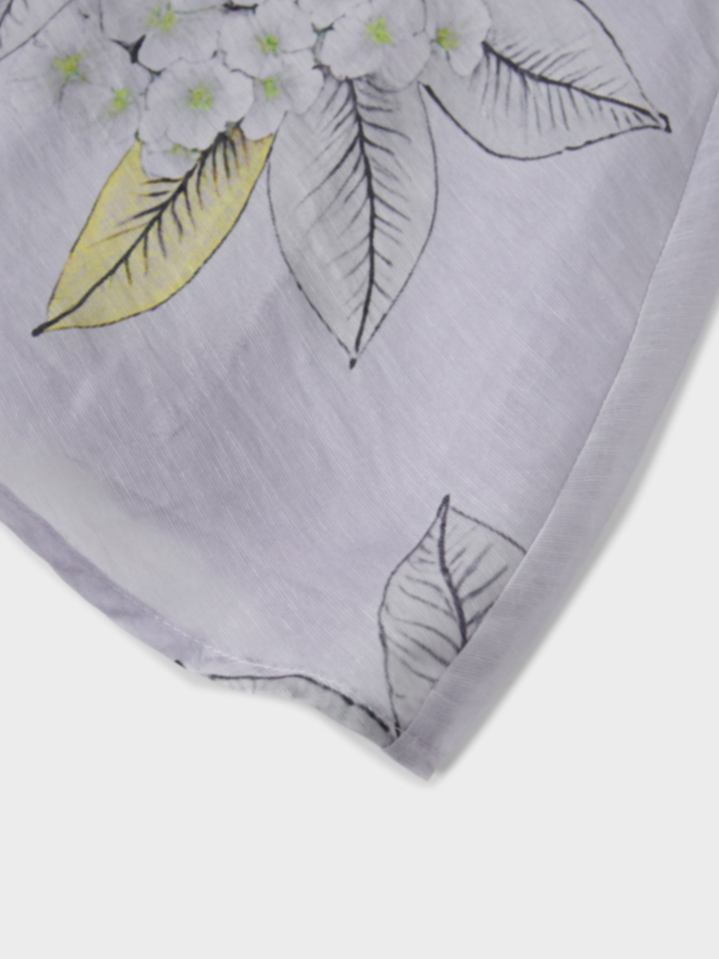 Braided Detail A-Line Skirt-Lavender Floral