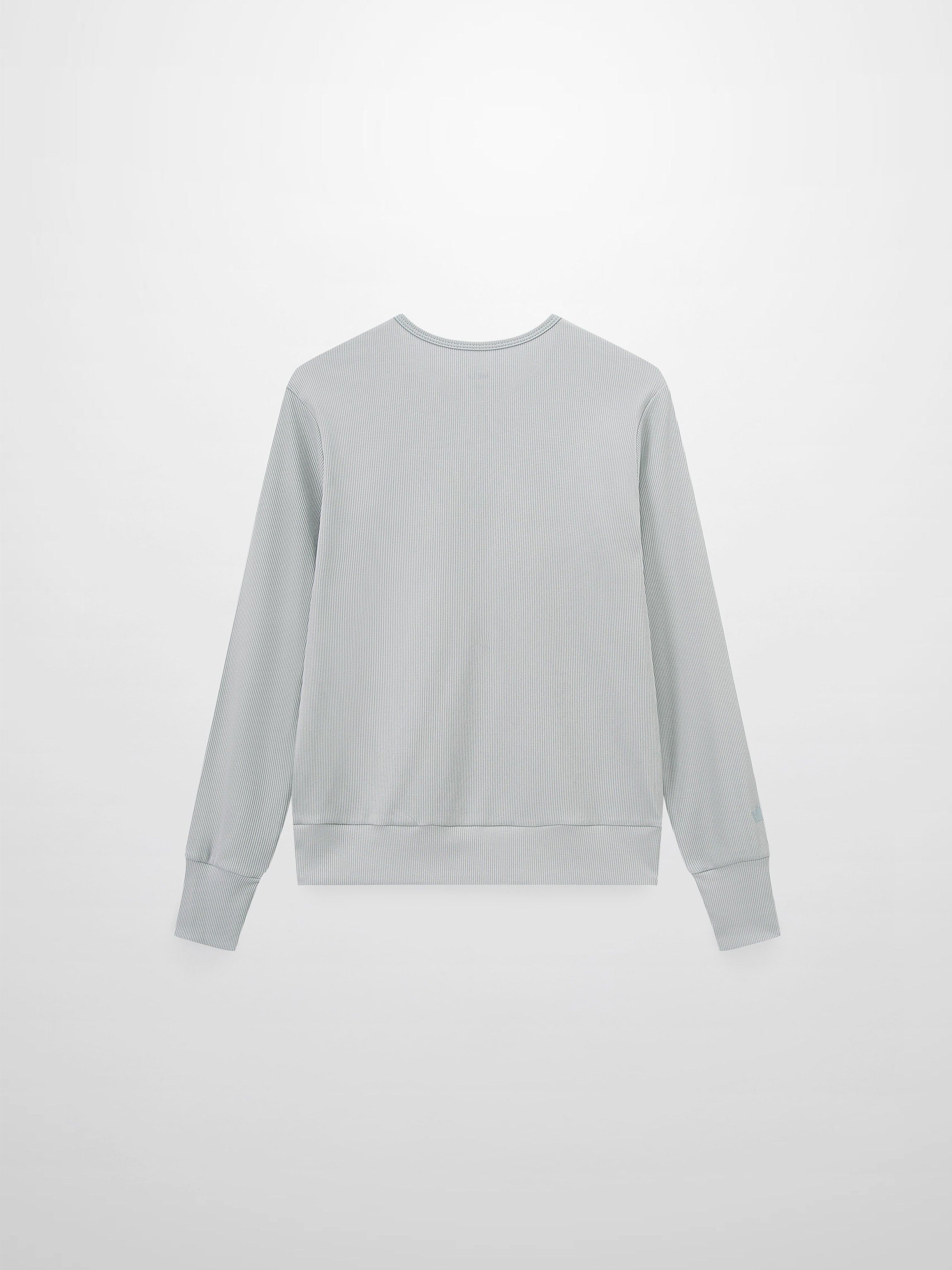 Ribbed Crew Bomber-Grey